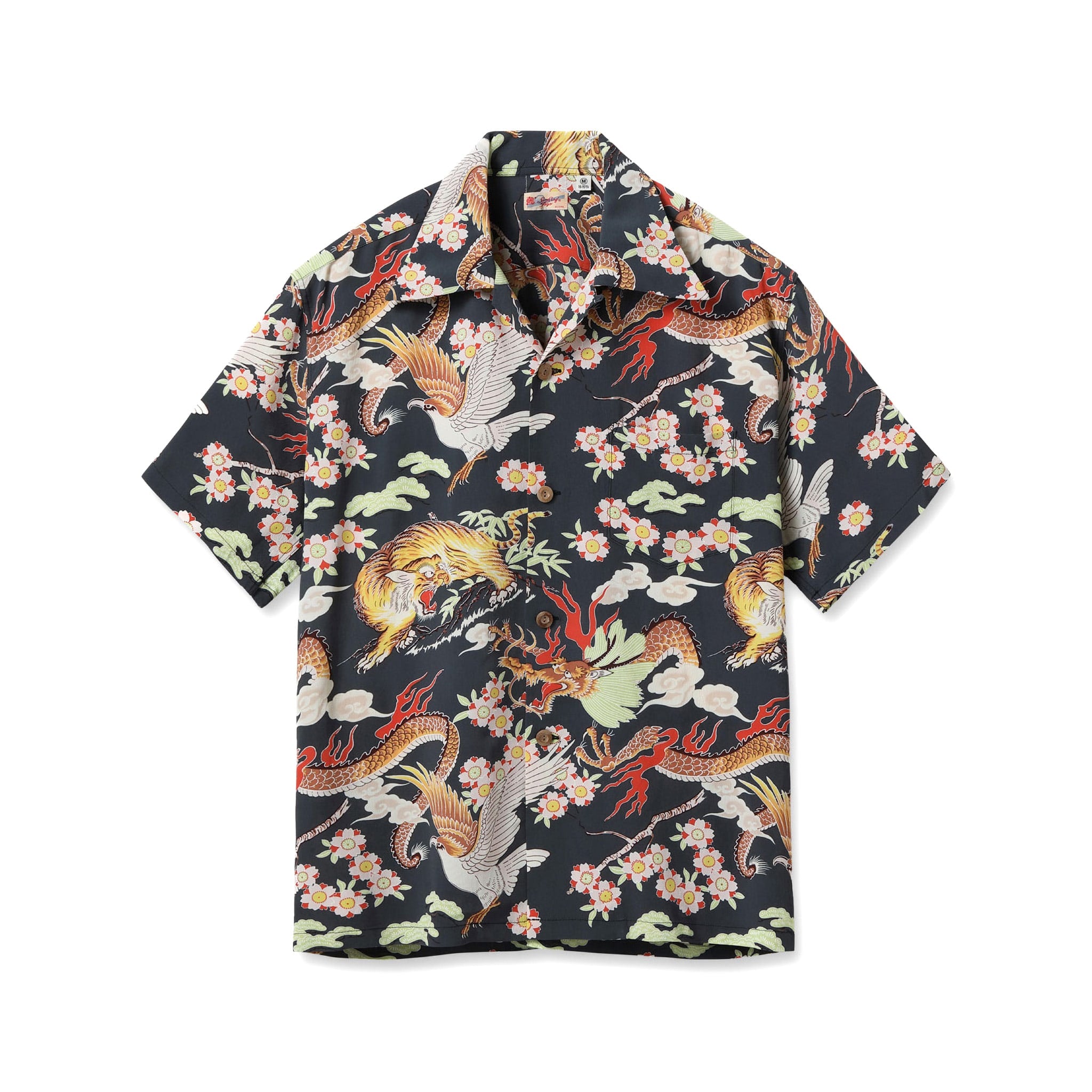 SS39414 The Triangular Fight Short Sleeve Hawaiian - Black
