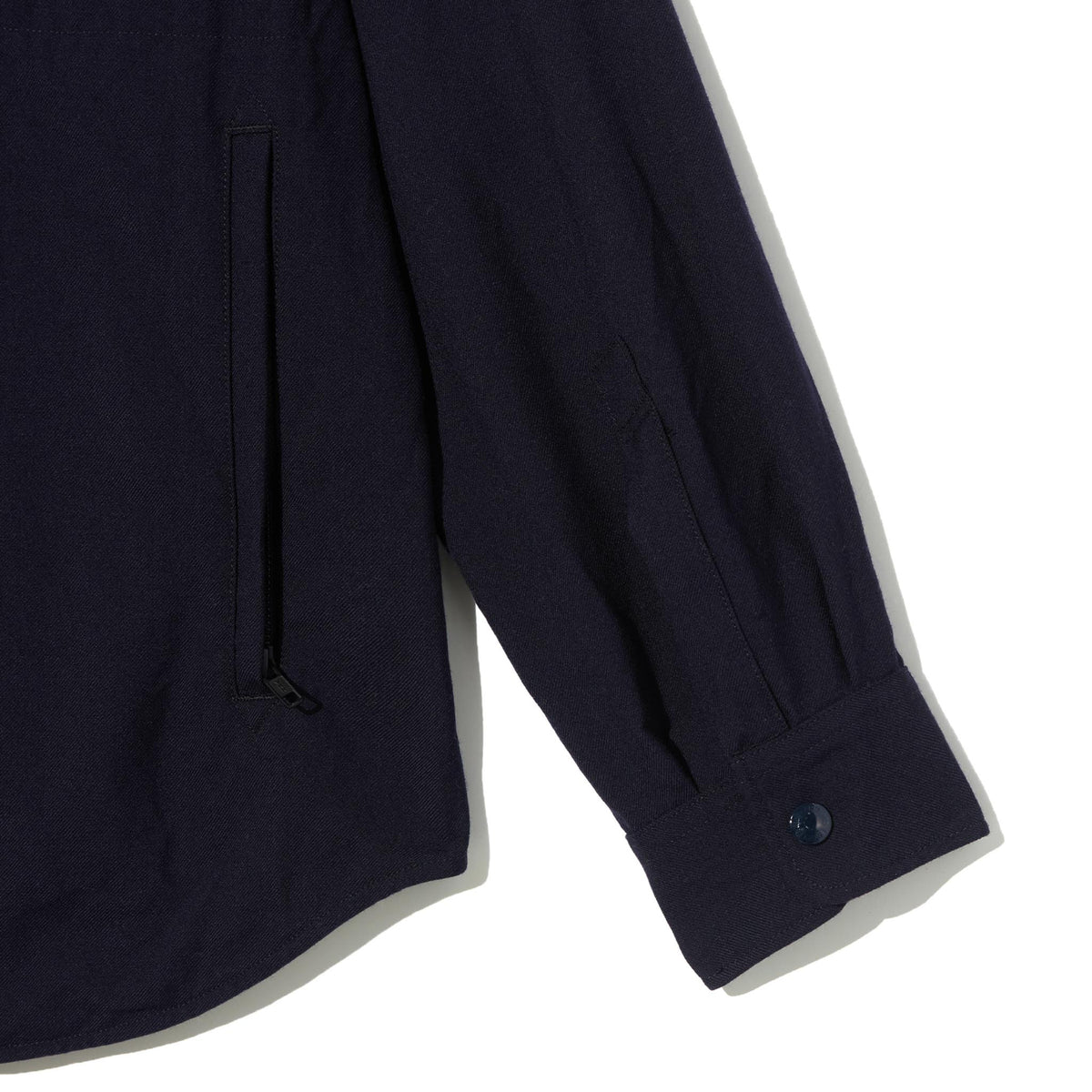 Stag Shirt Jacket - Dark Navy Wool Uniform Serge