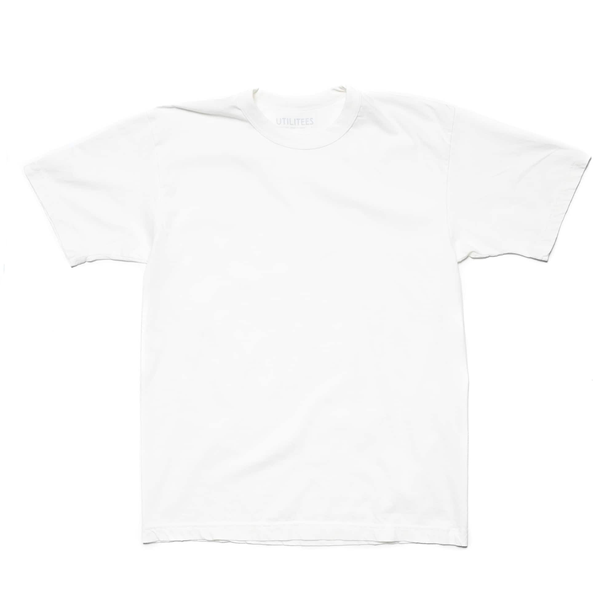 UTIL-WHT 5 5oz Loopwheel Crew Neck T-Shirt - White
