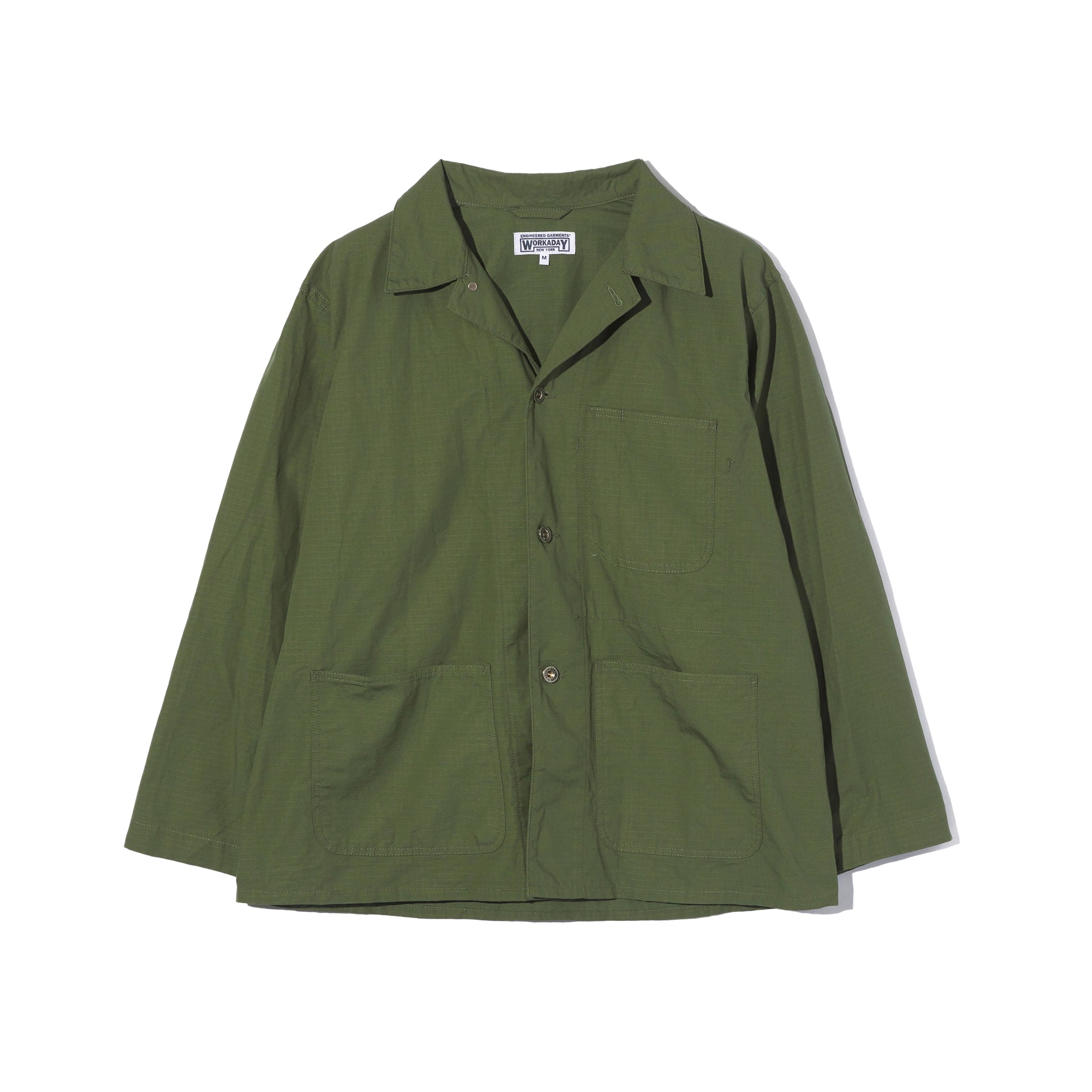 Utility Jacket - Olive Cotton Reversed Sateen