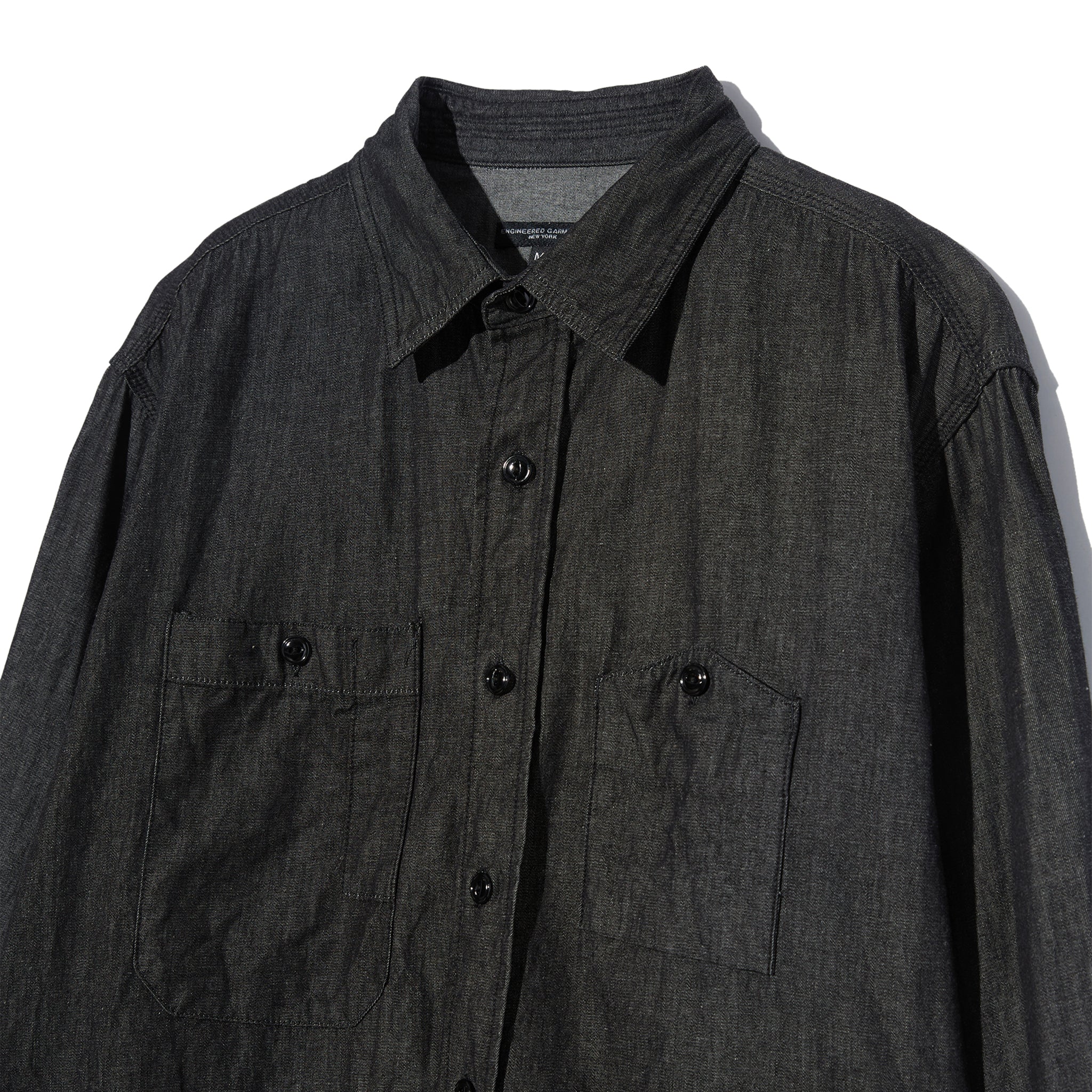Work Shirt - Black Cotton Denim Shirting