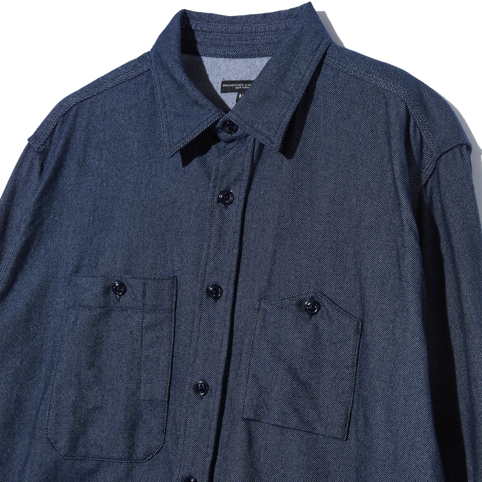Work Shirt - Indigo Cotton Denim Flannel