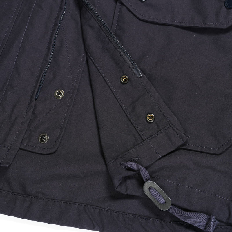 Engineered Garments Atlantic Parka Dark Navy PC Weather Cloth Closure Detail