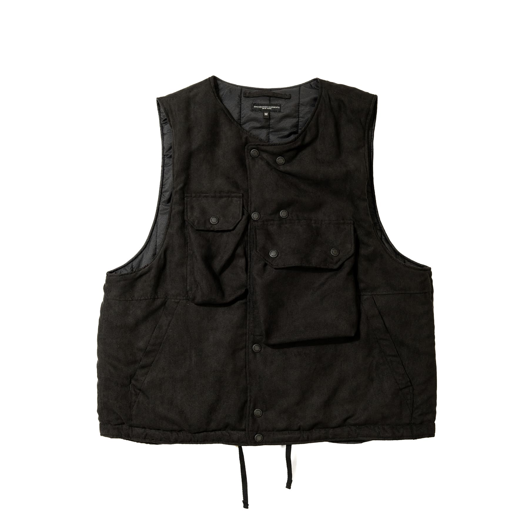 Cover Vest - Black Polyester Light Weight Fake Suede