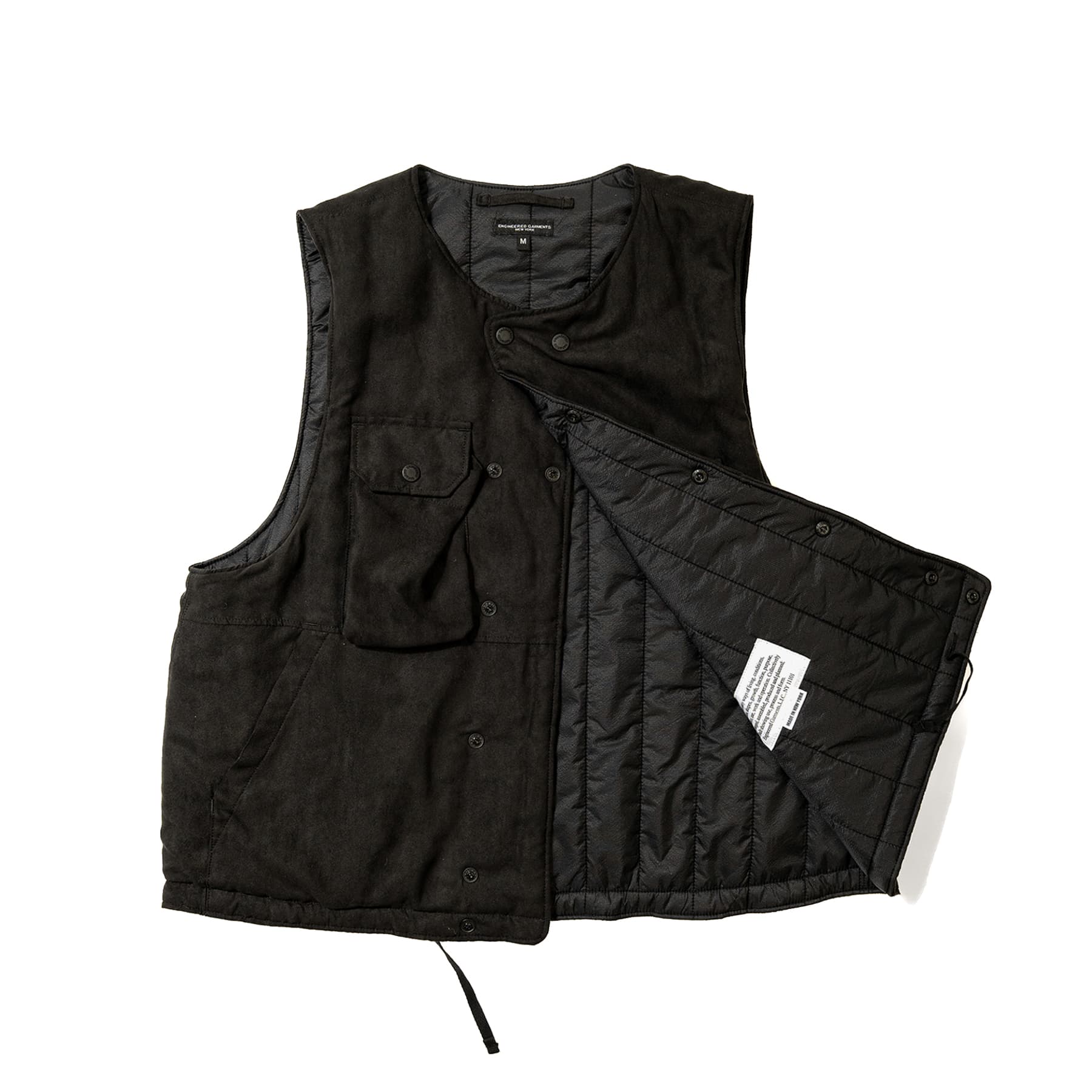 Cover Vest - Black Polyester Light Weight Fake Suede