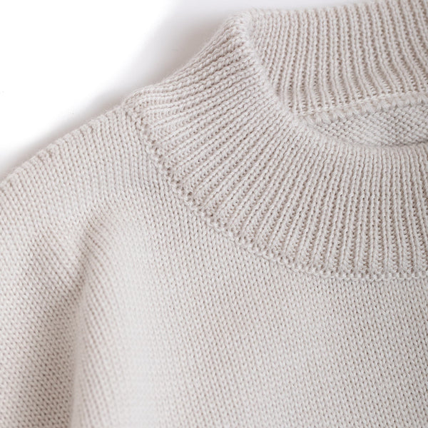 Dyce Sweater - Merino Wool Jersey - Cream