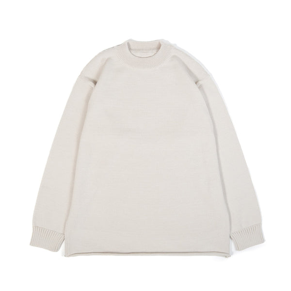 Dyce Sweater - Merino Wool Jersey - Cream