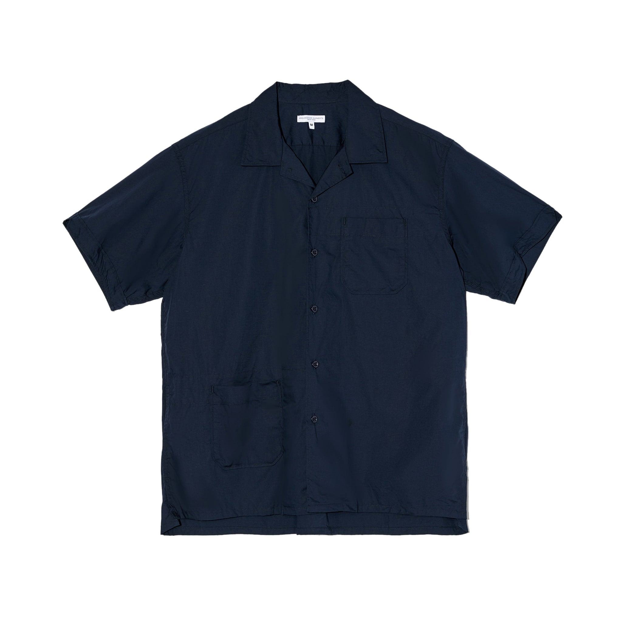 Engineered Garments Camp Shirt Dark Navy Cotton Broadcloth | BlackBlue