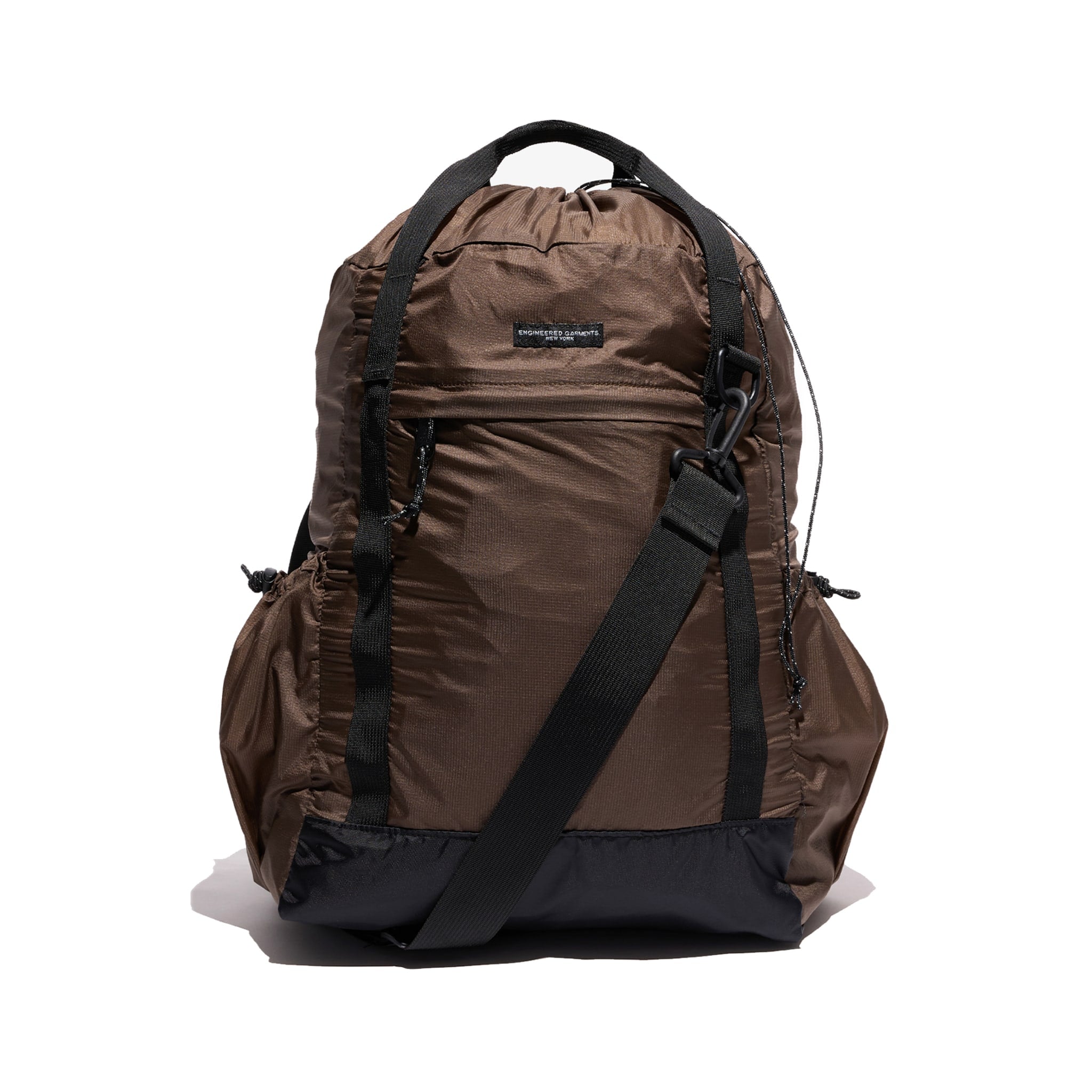 Engineered Garments UL 3 Way Bag Brown Nylon Micro Ripstop | BlackBlue