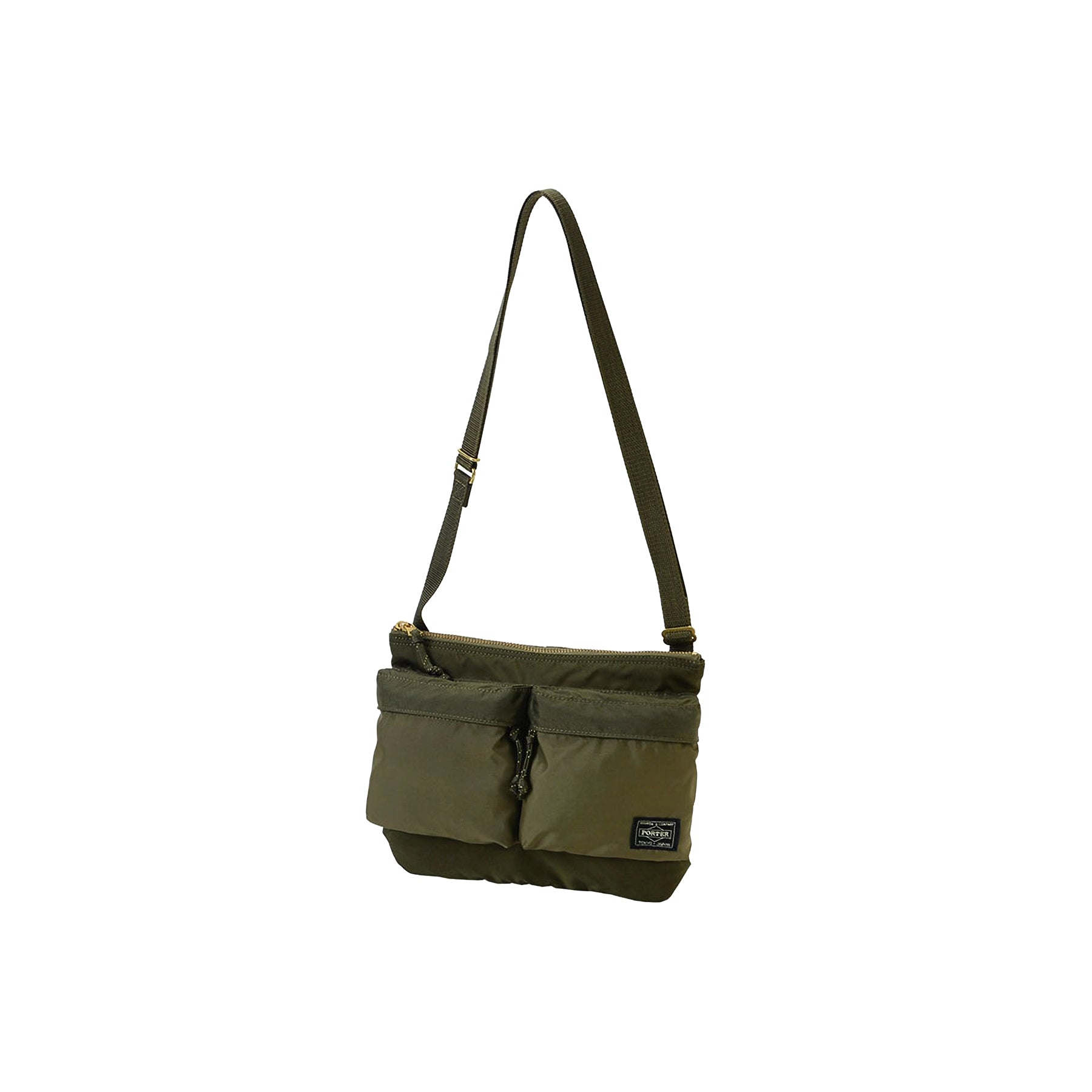 Porter-Yoshida Force Shoulder Bag Olive Drab Small | BlackBlue