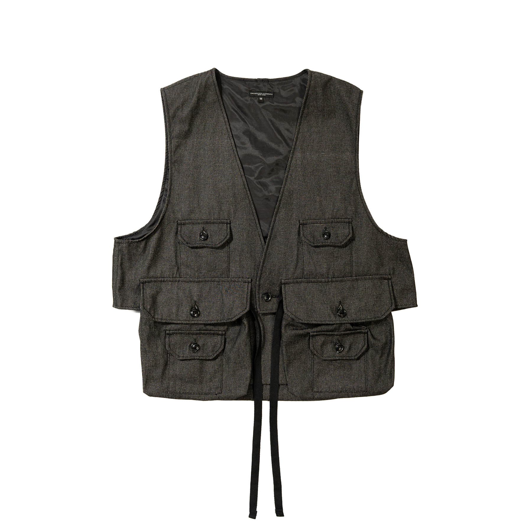 Engineered Garments Fowl Vest Black PC Denim | BlackBlue