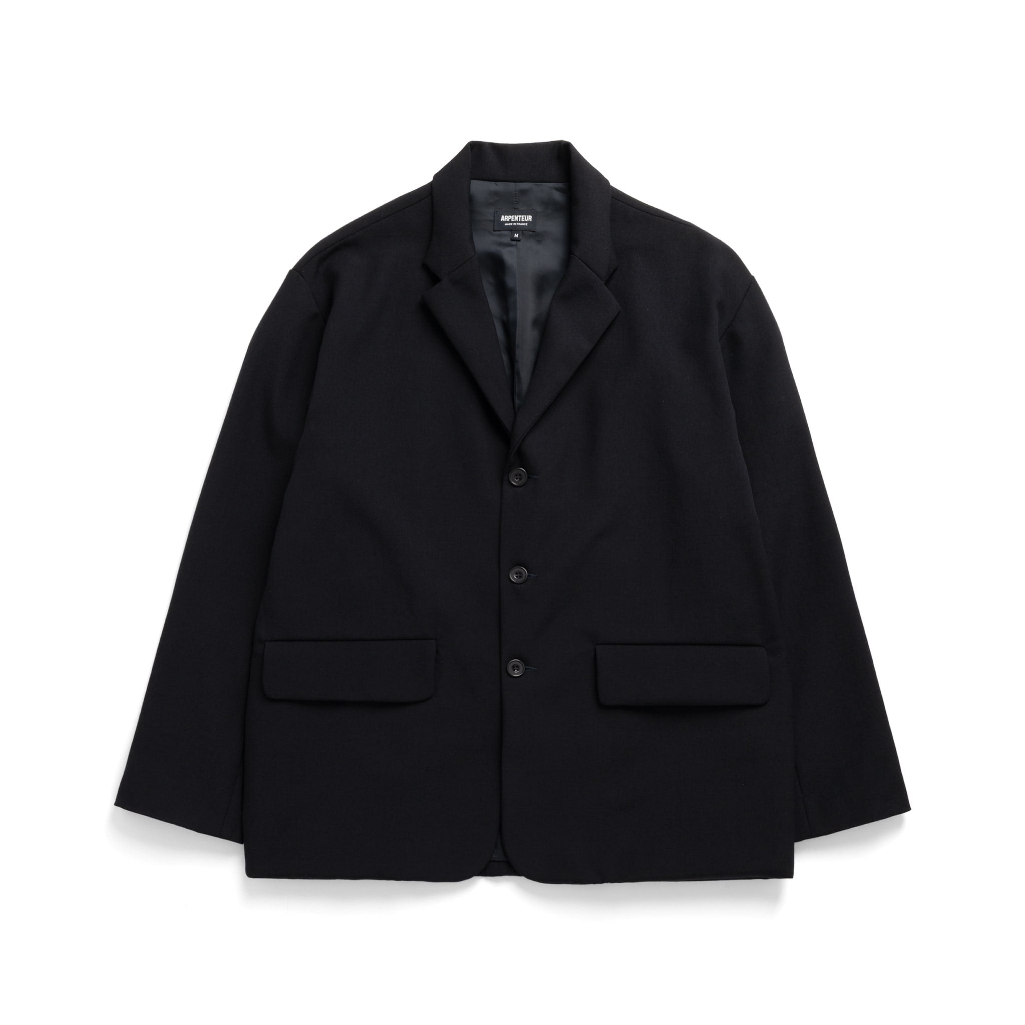 Fox J Lined Blazer Pure Wool Flannel - Midnight