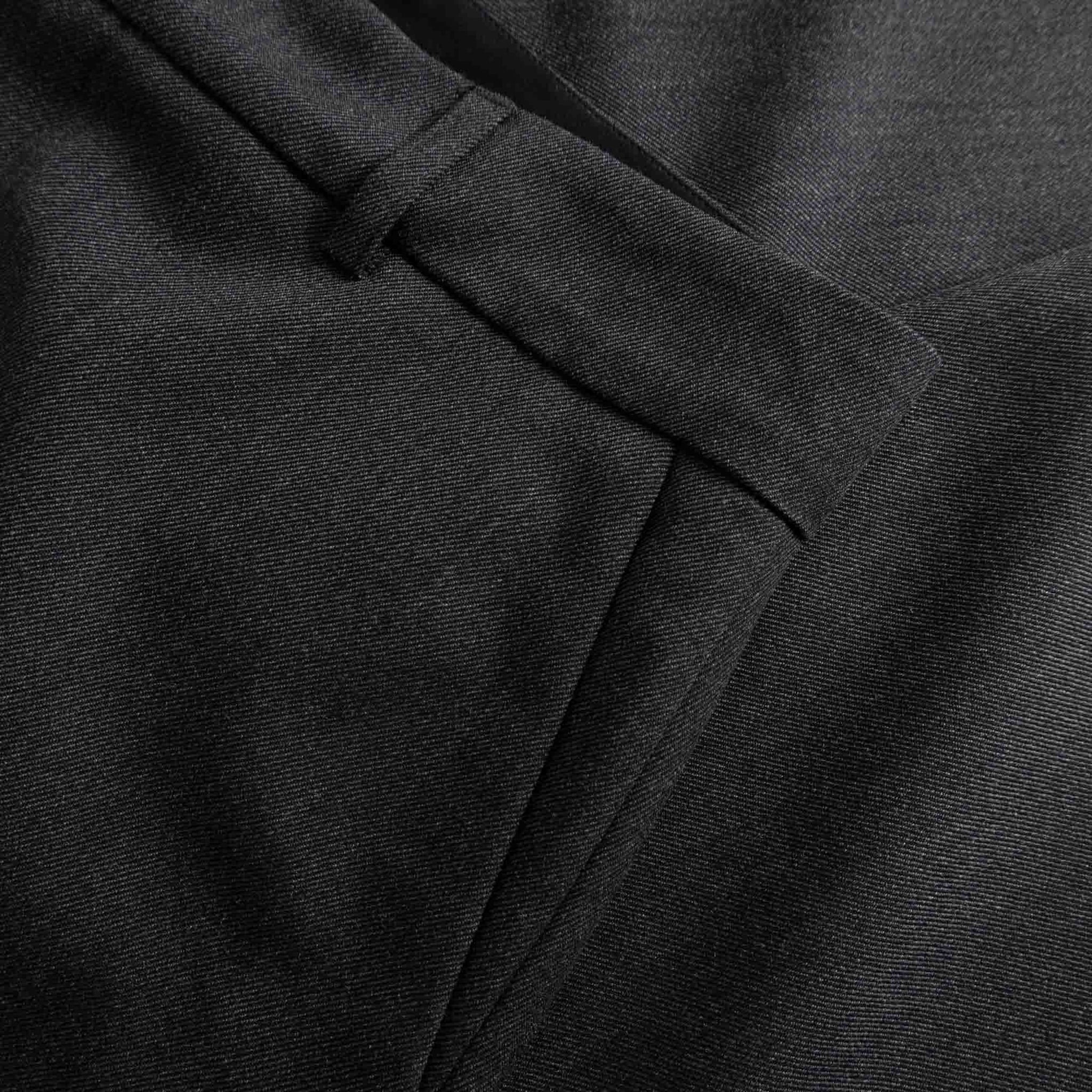 Fox P Lined Trousers Pure Wool Flannel - Charcoal