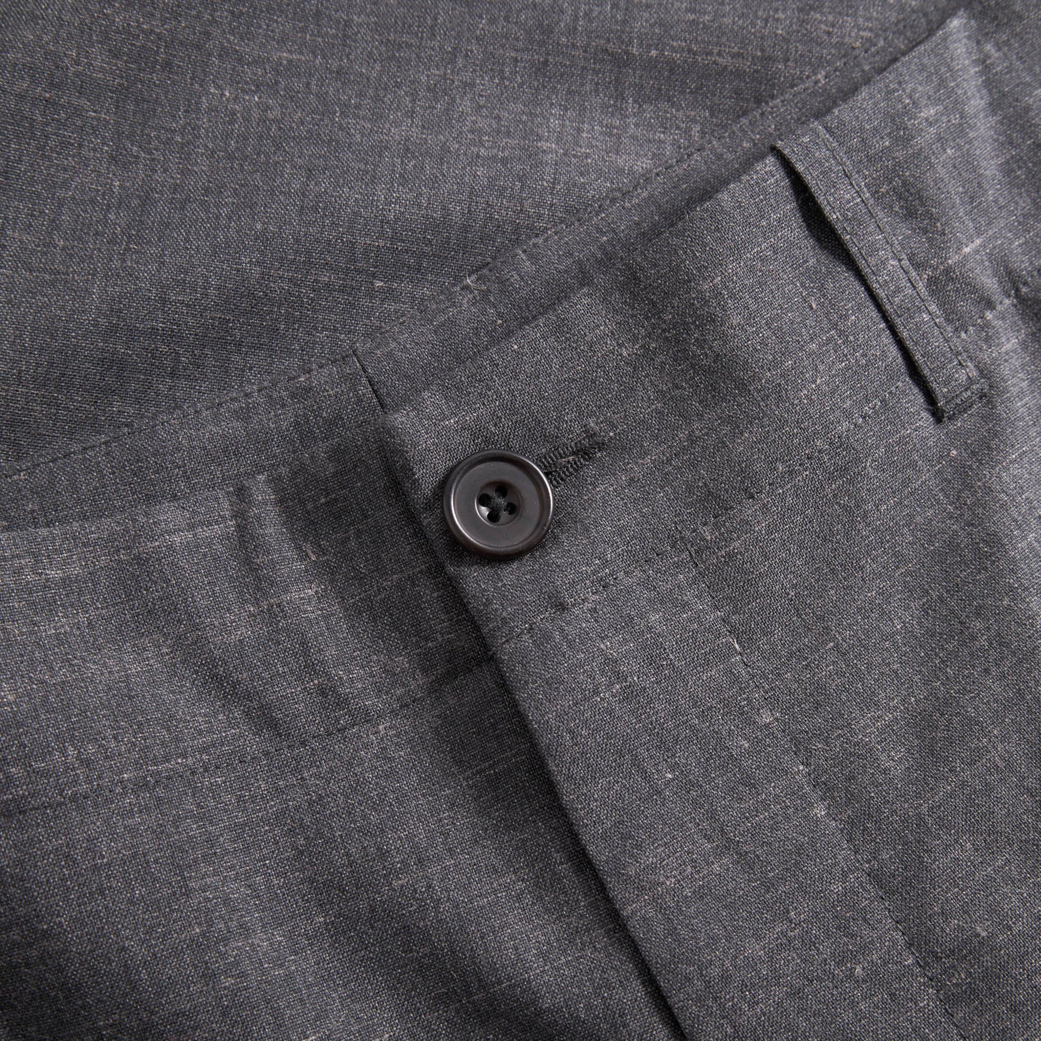 Fox P Lined Trouser Tropical Wool - Charcoal