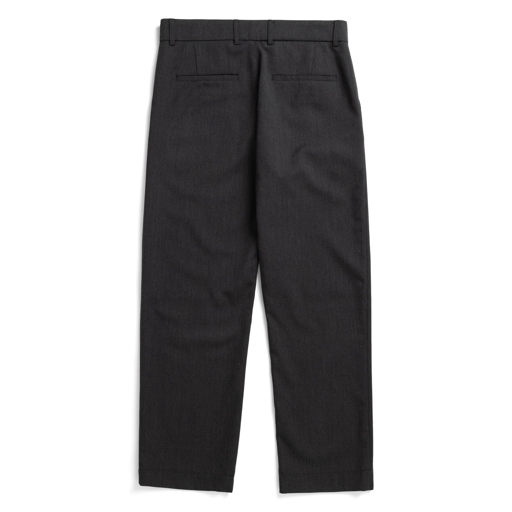 Fox P Lined Trousers Pure Wool Flannel - Charcoal