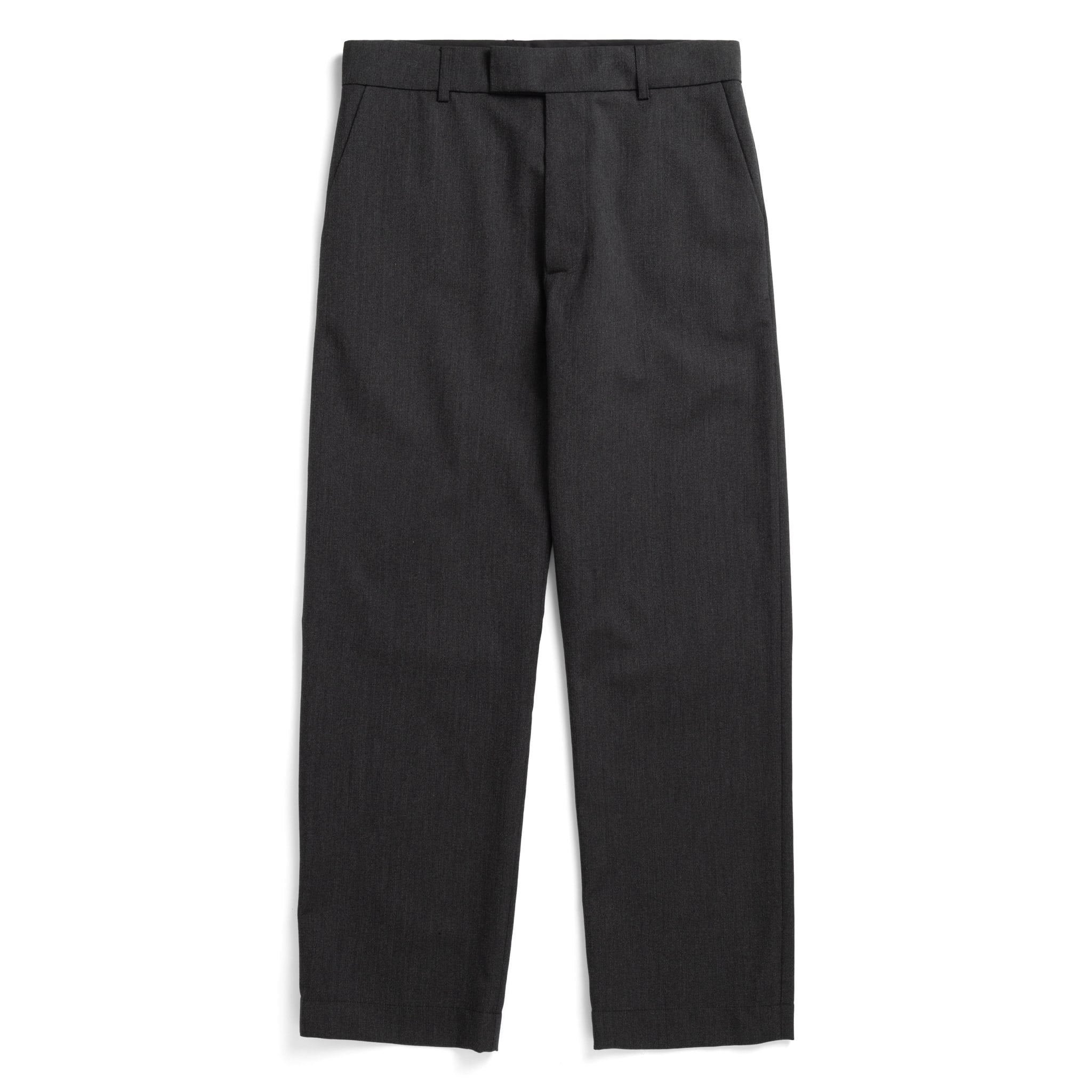 Fox P Lined Trousers Pure Wool Flannel - Charcoal
