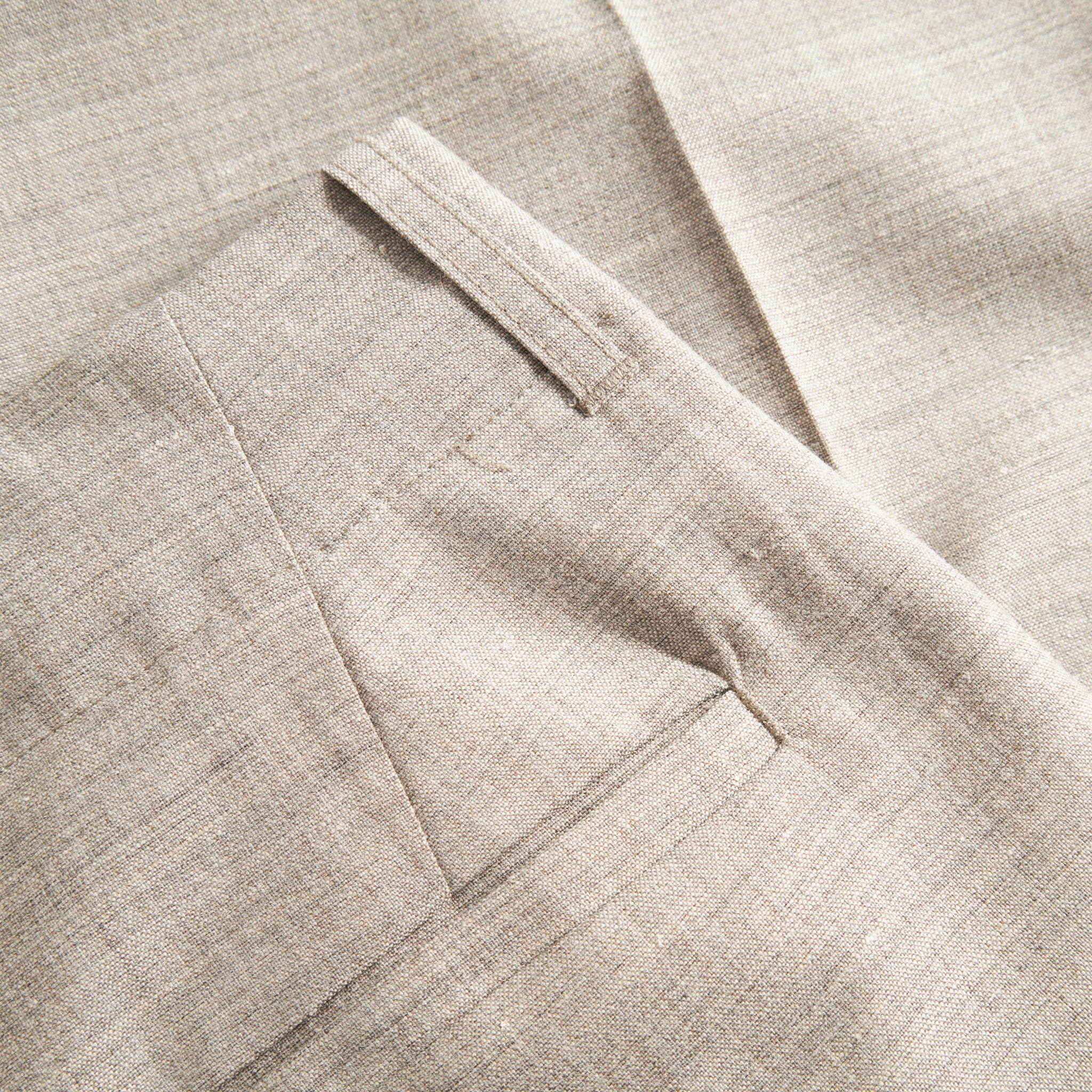 Fox P Lined Trouser Tropical Wool - Greige