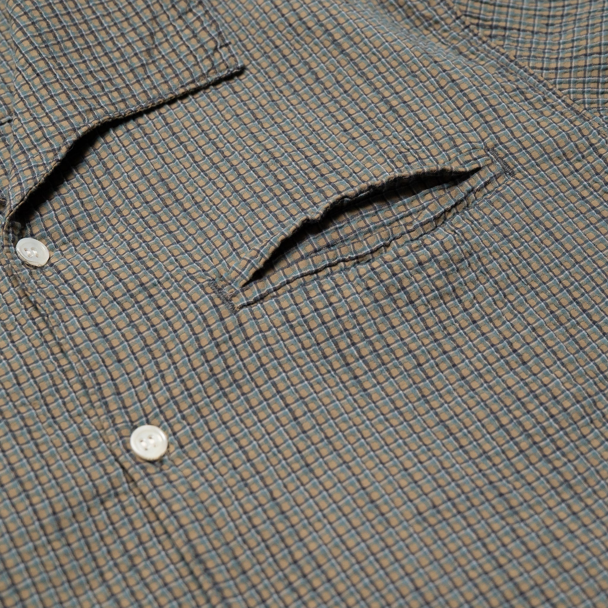 Cayucos Seersucker - Olive Plaid