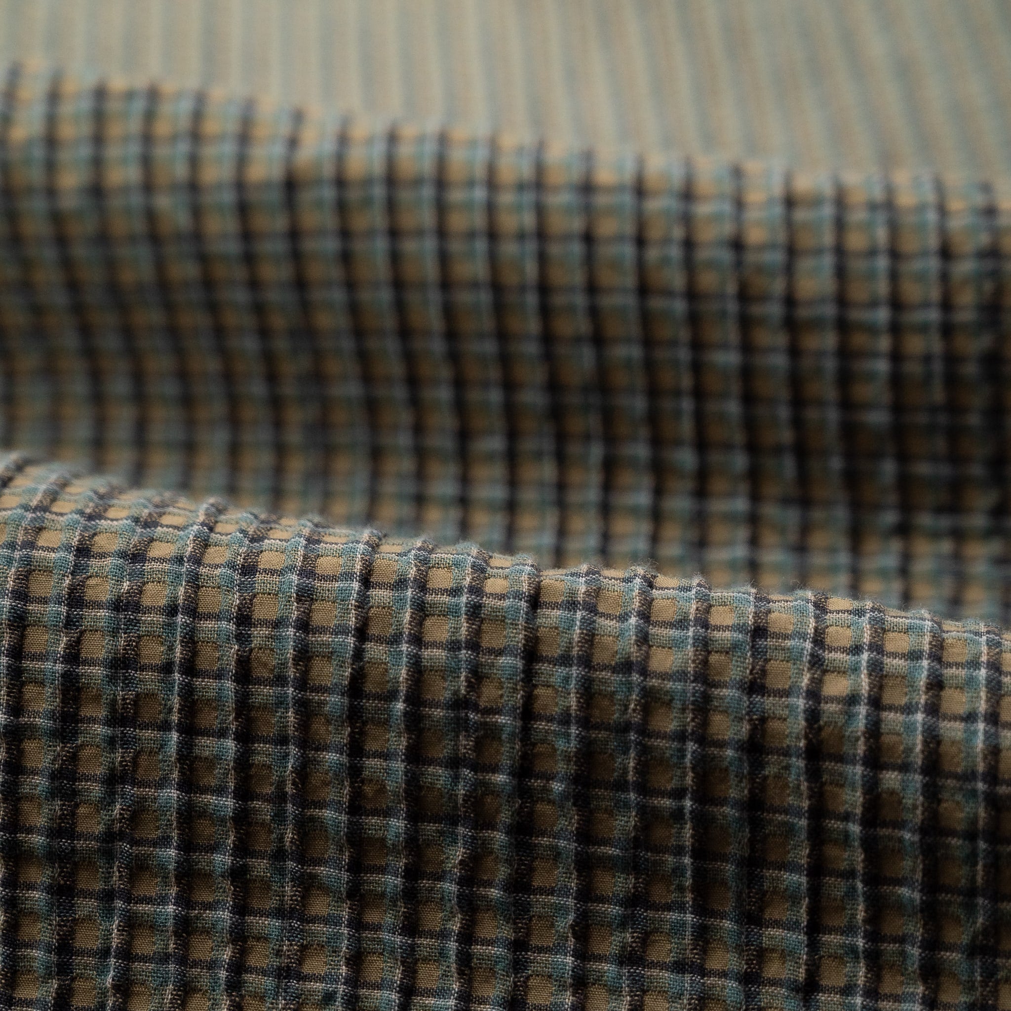 Cayucos Seersucker - Olive Plaid