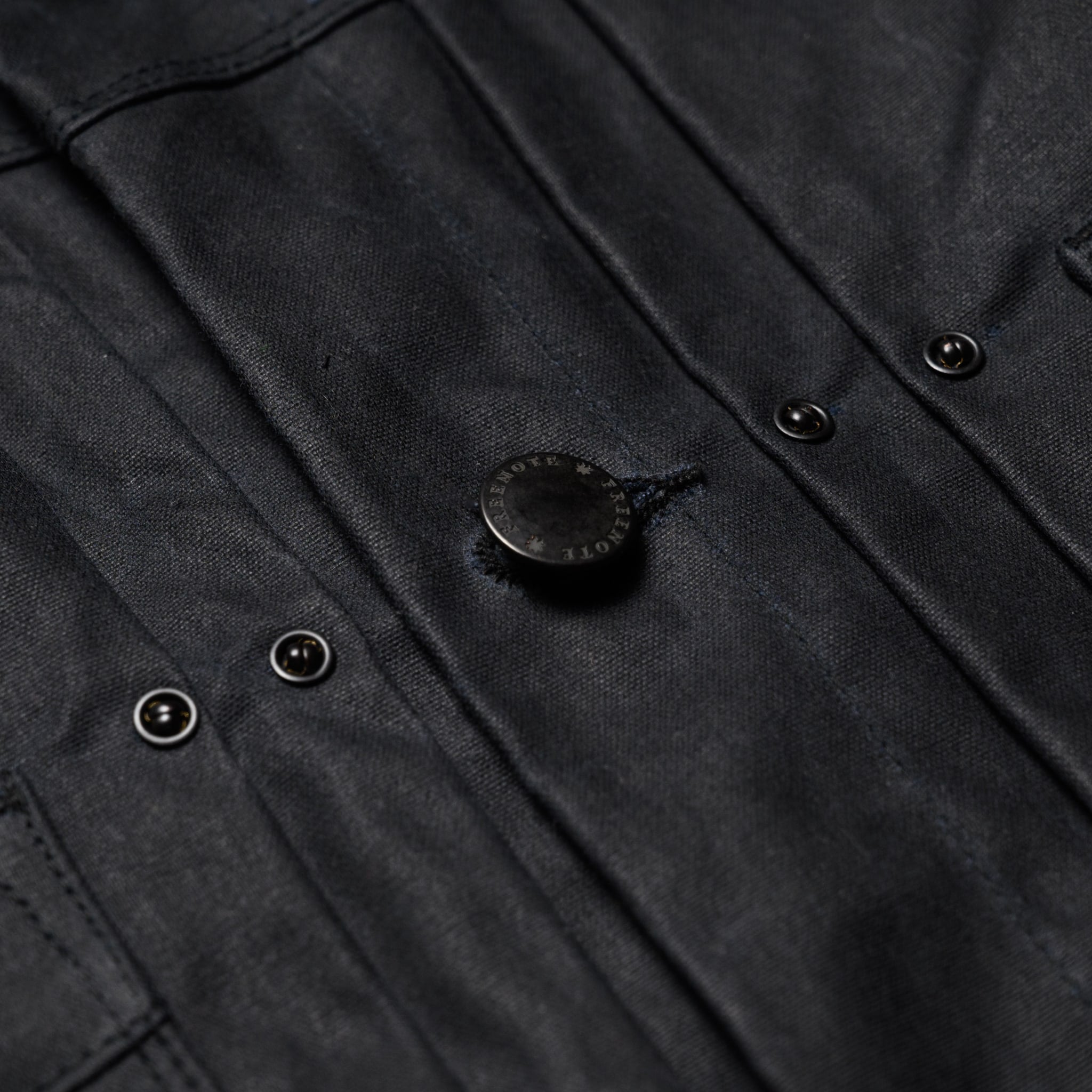 RJ-1 Riders Jacket Waxed Canvas - Black (Purple Lining)