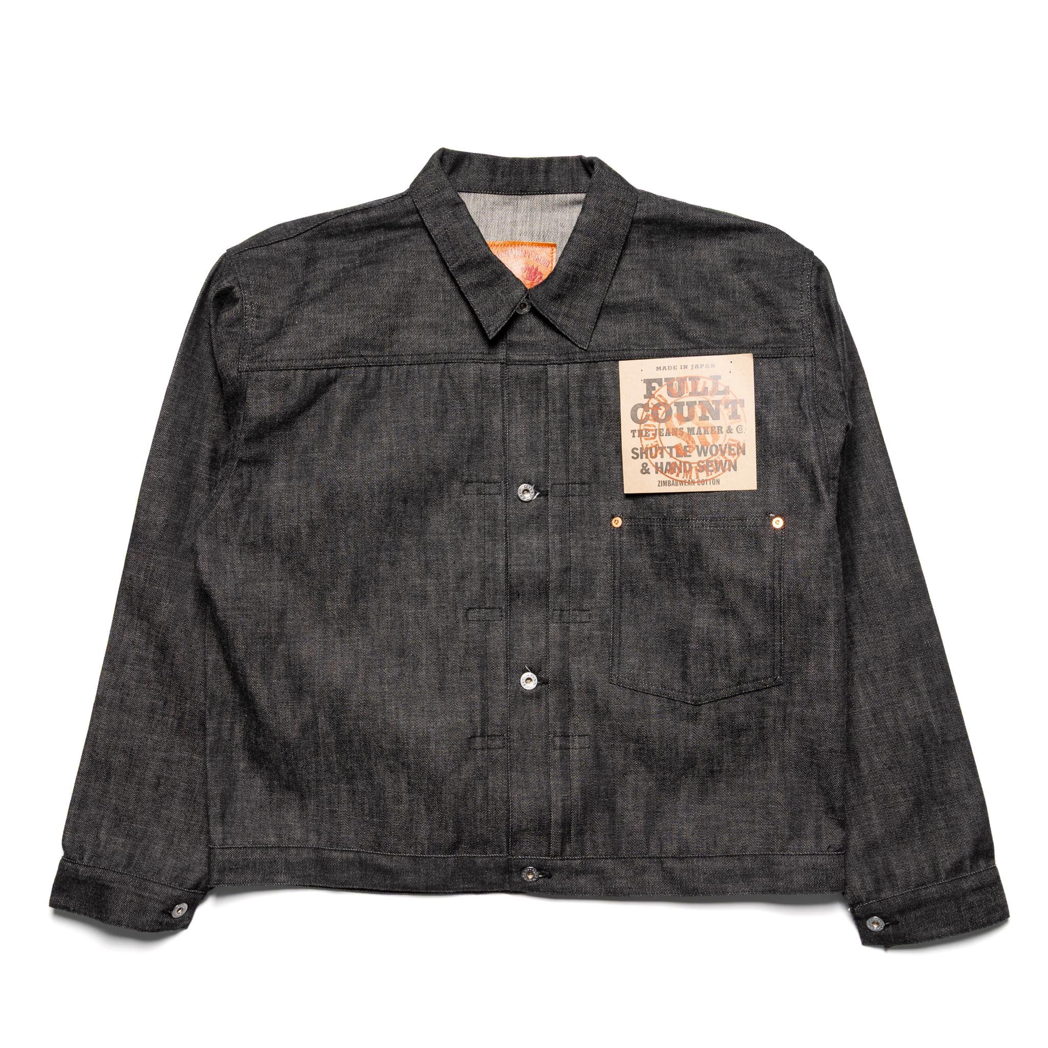 Fullcount S2107BKSS WWII Model 11.5oz Black Denim Jacket (Raw