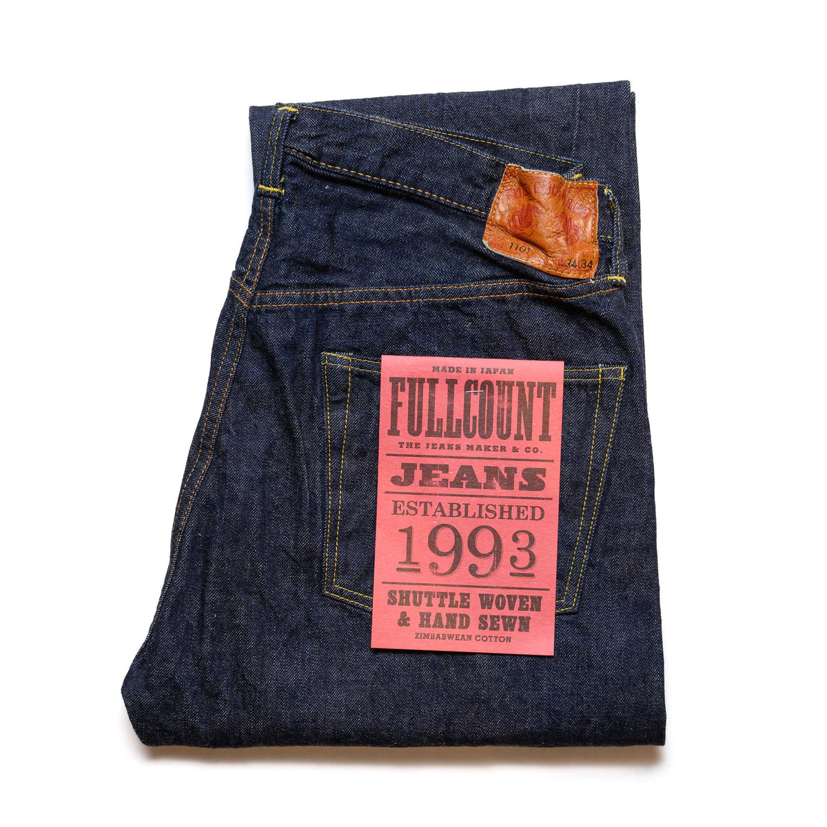 Full Count 1101W Straight 13.7oz Selvedge Denim | BlackBlue