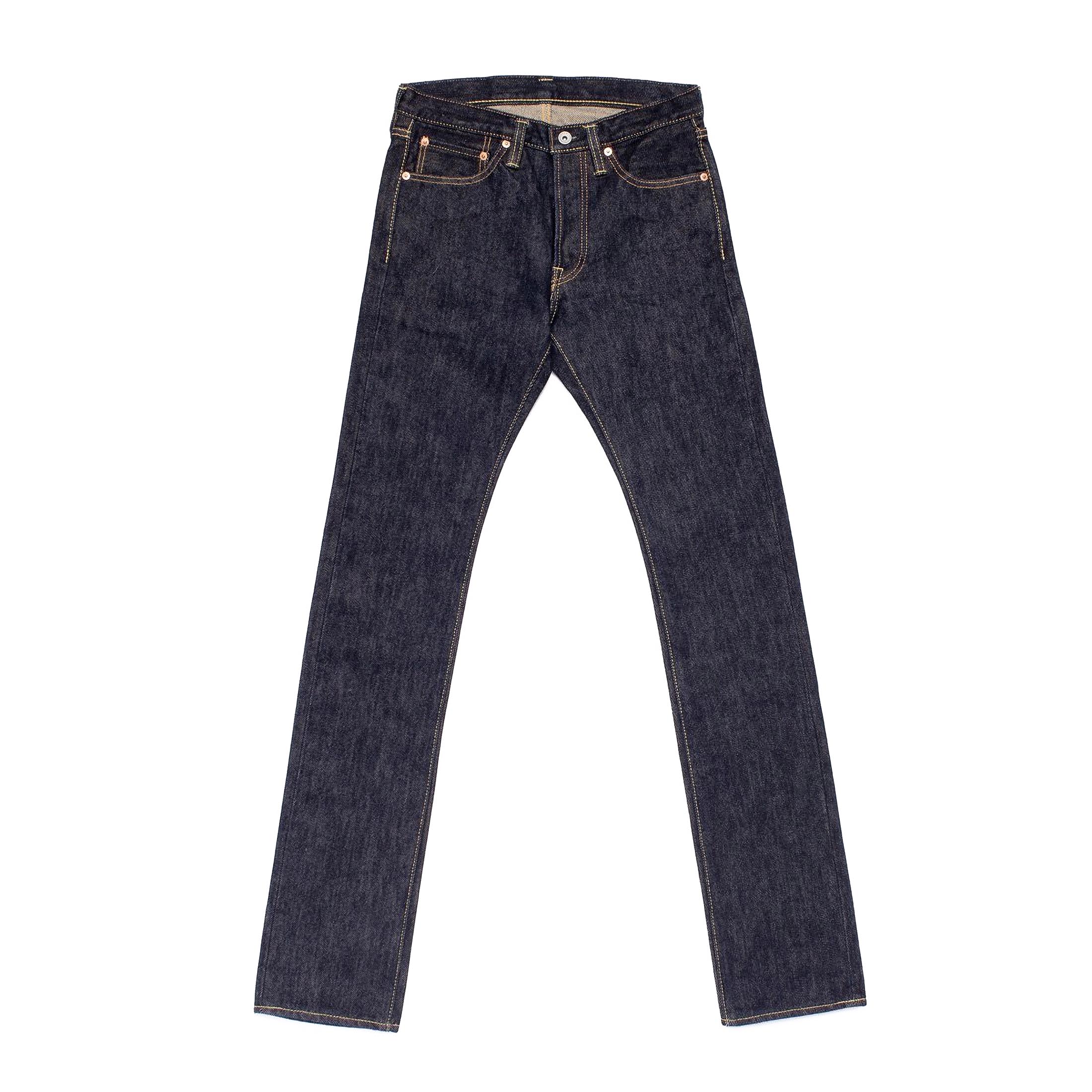 Iron Heart IH-555S-21 21oz Selvedge Denim Super Slim Cut Jeans Indigo Front