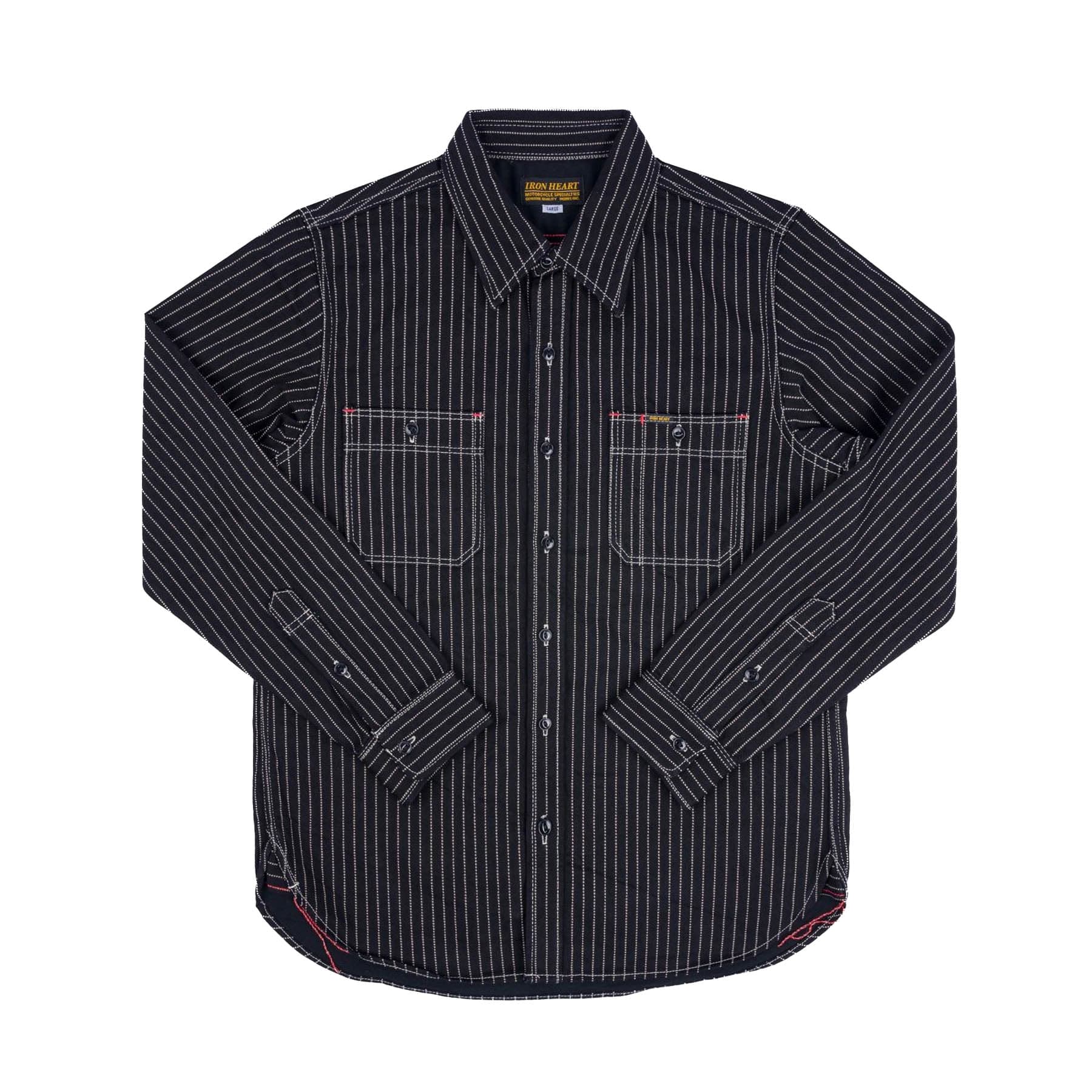 Iron Heart IHSH-266-BLK 12oz Wabash Work Shirt Black | BlackBlue Iron Heart IHSH-266-BLK 12oz Wabash Work Shirt Black | BlackBlue
