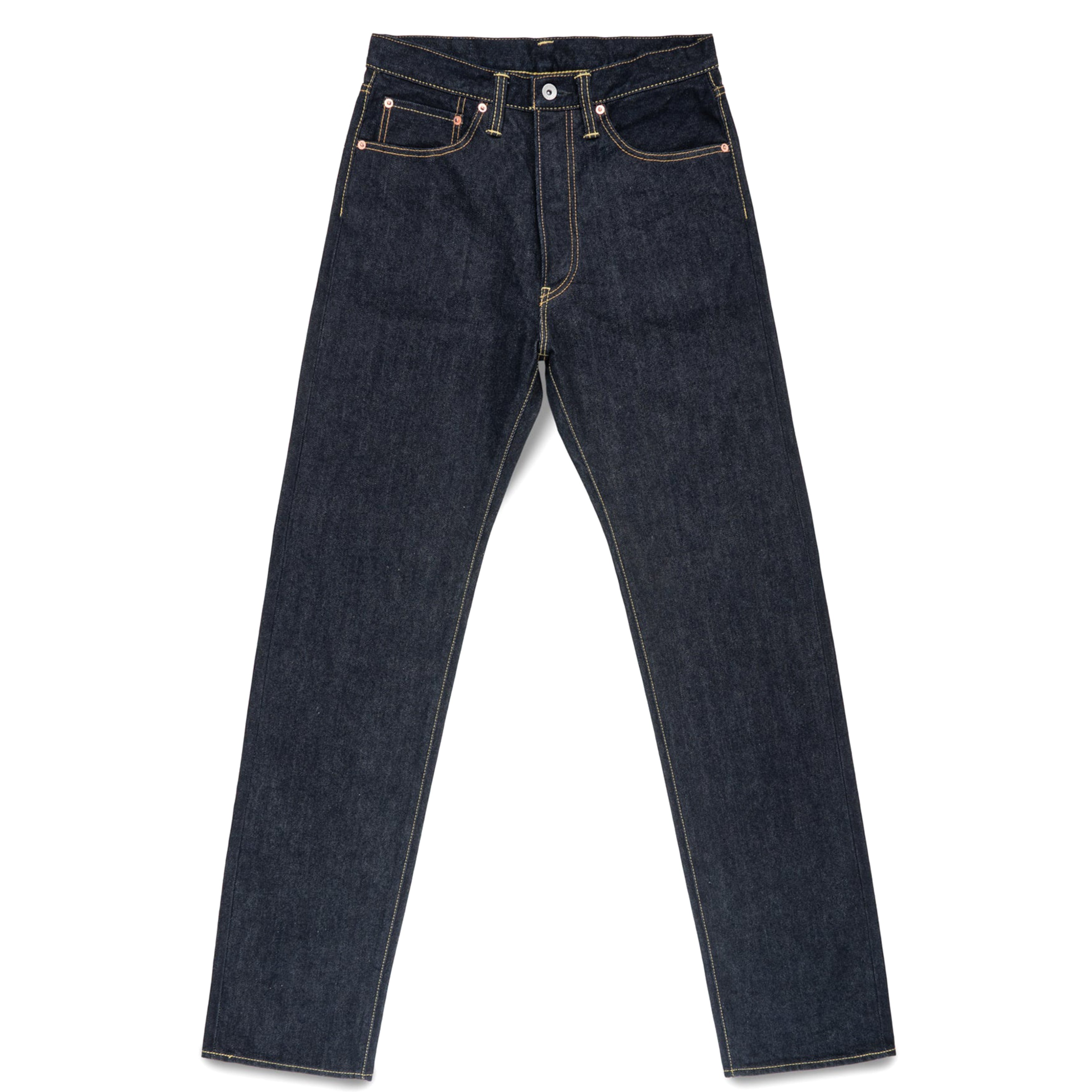 IH-1955S-142 14oz Selvedge Denim "1955" Vintage Tapered Cut Jeans - Indigo