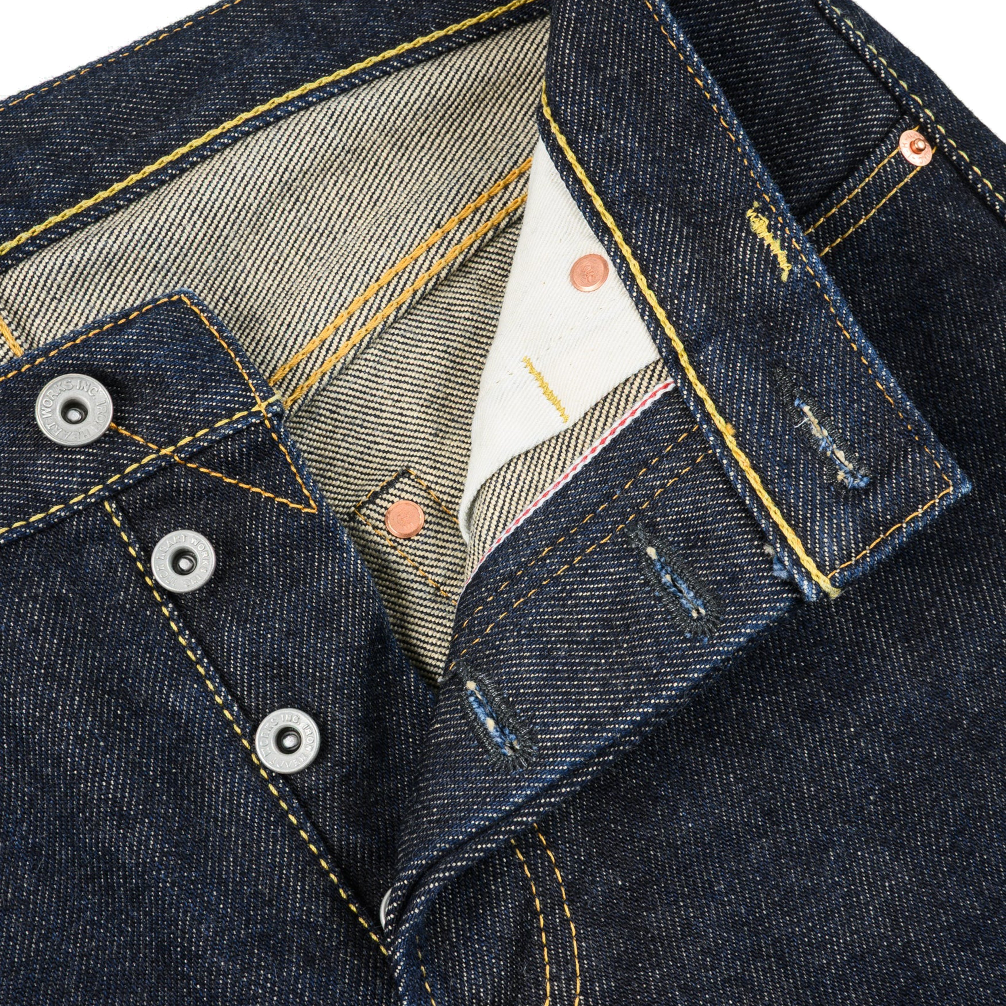 IH-555S-21 21oz Selvedge Denim Slim Cut Jeans - Indigo