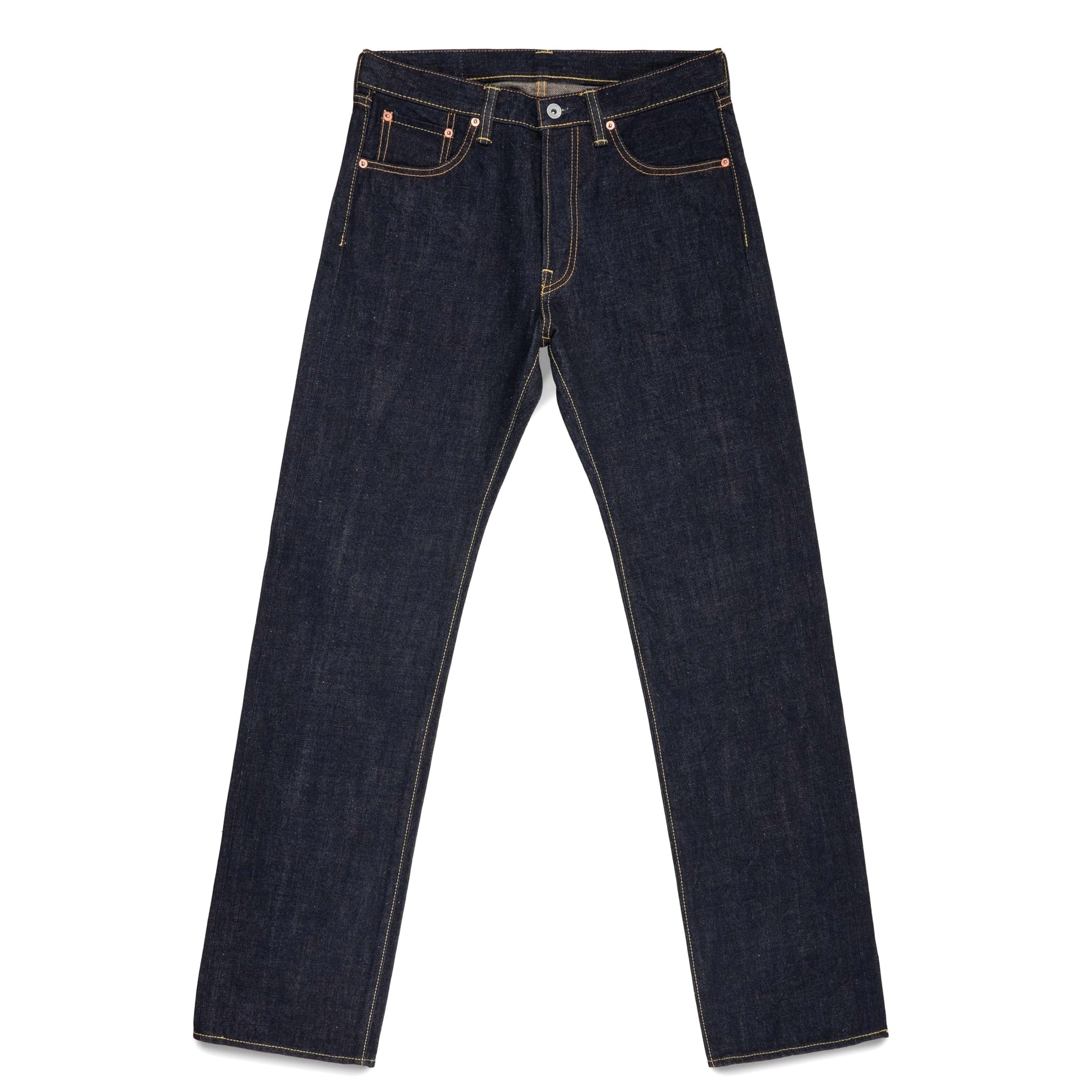 IH-634N 17oz Selvedge Denim Straight Cut Jeans - Natural Indigo