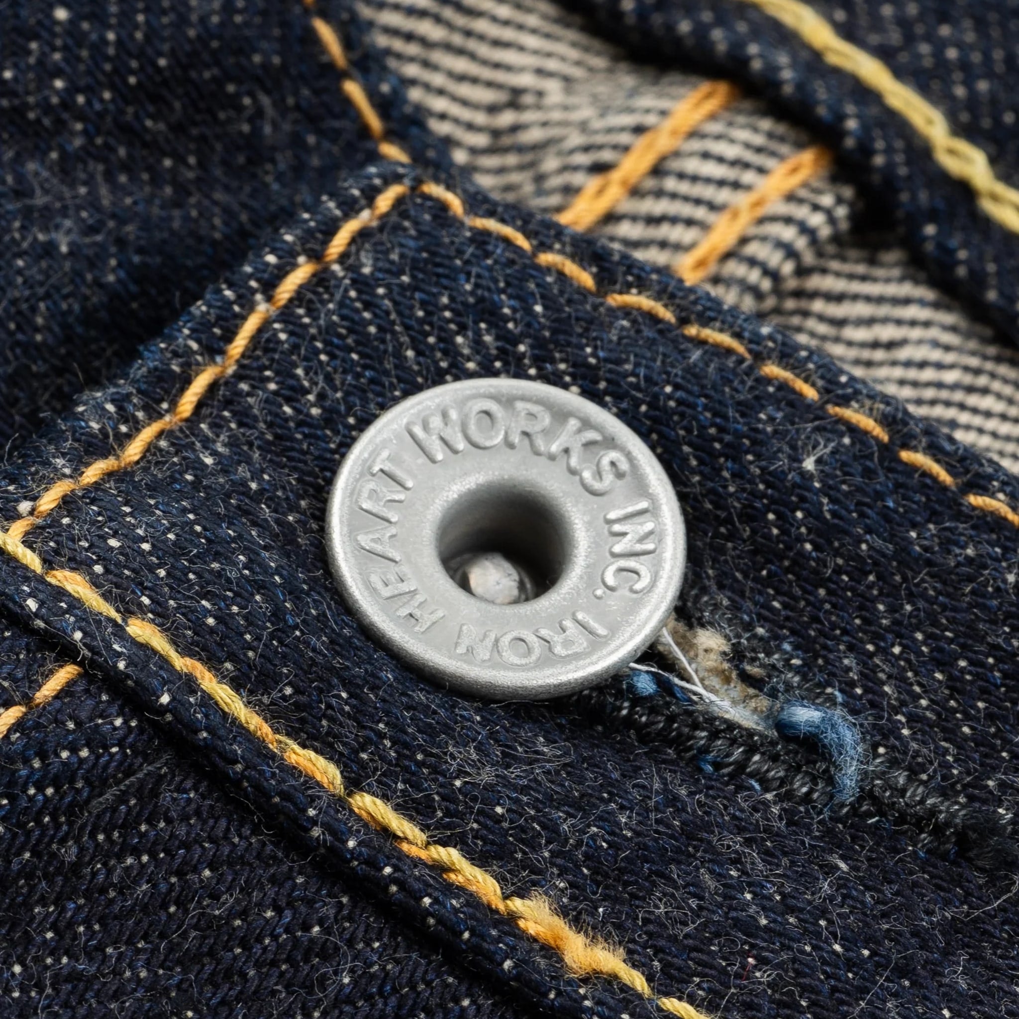 IH-634N 17oz Selvedge Denim Straight Cut Jeans - Natural Indigo