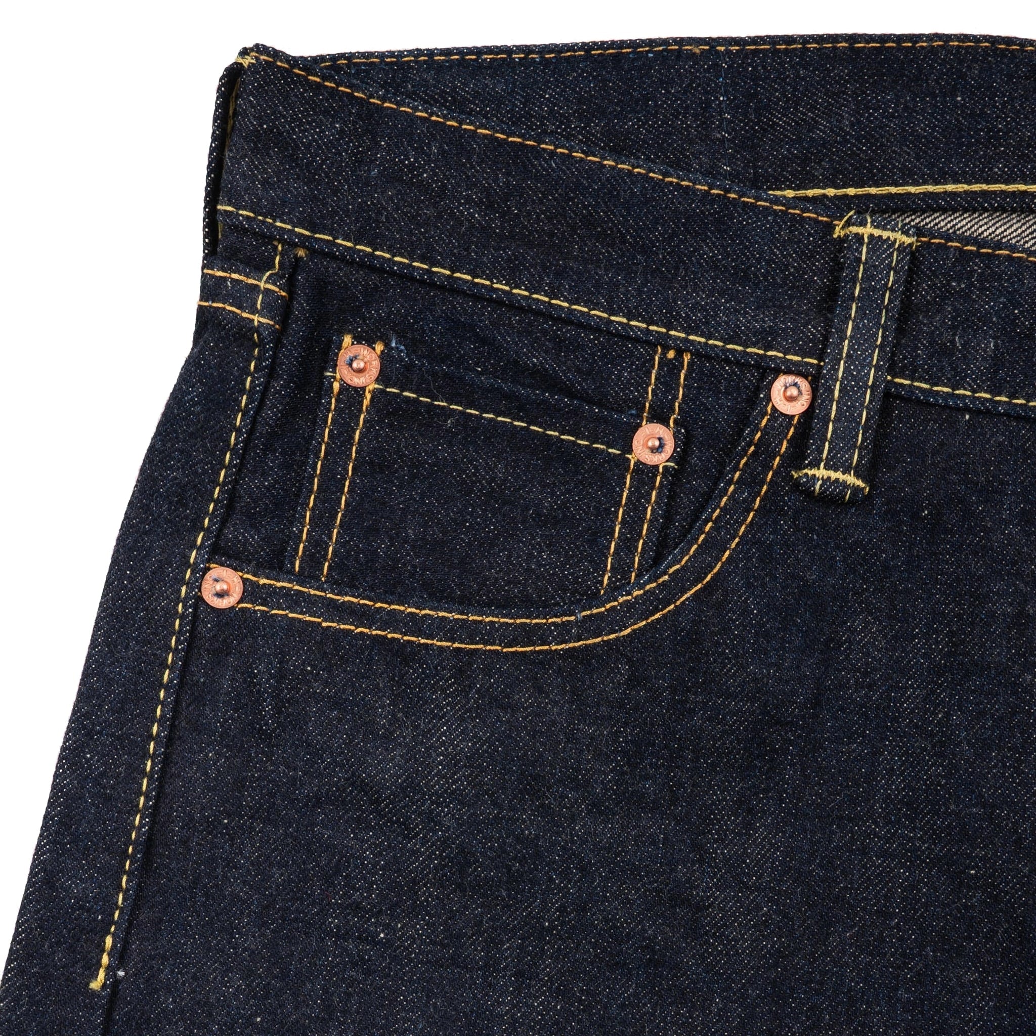 IH-634N 17oz Selvedge Denim Straight Cut Jeans - Natural Indigo