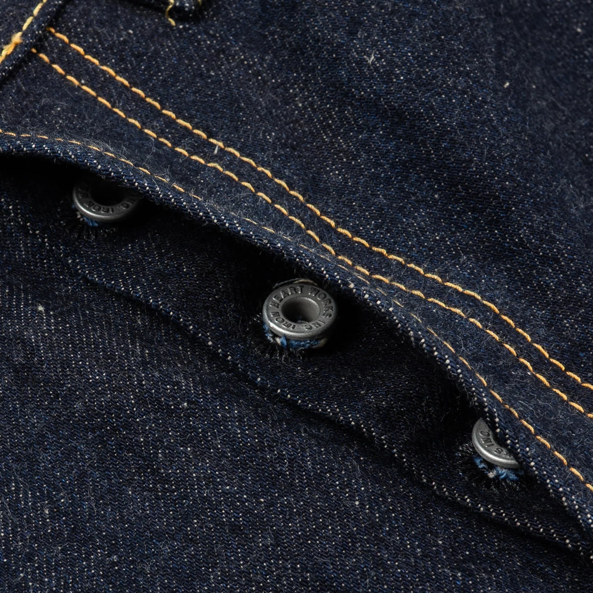 IH-634N 17oz Selvedge Denim Straight Cut Jeans - Natural Indigo