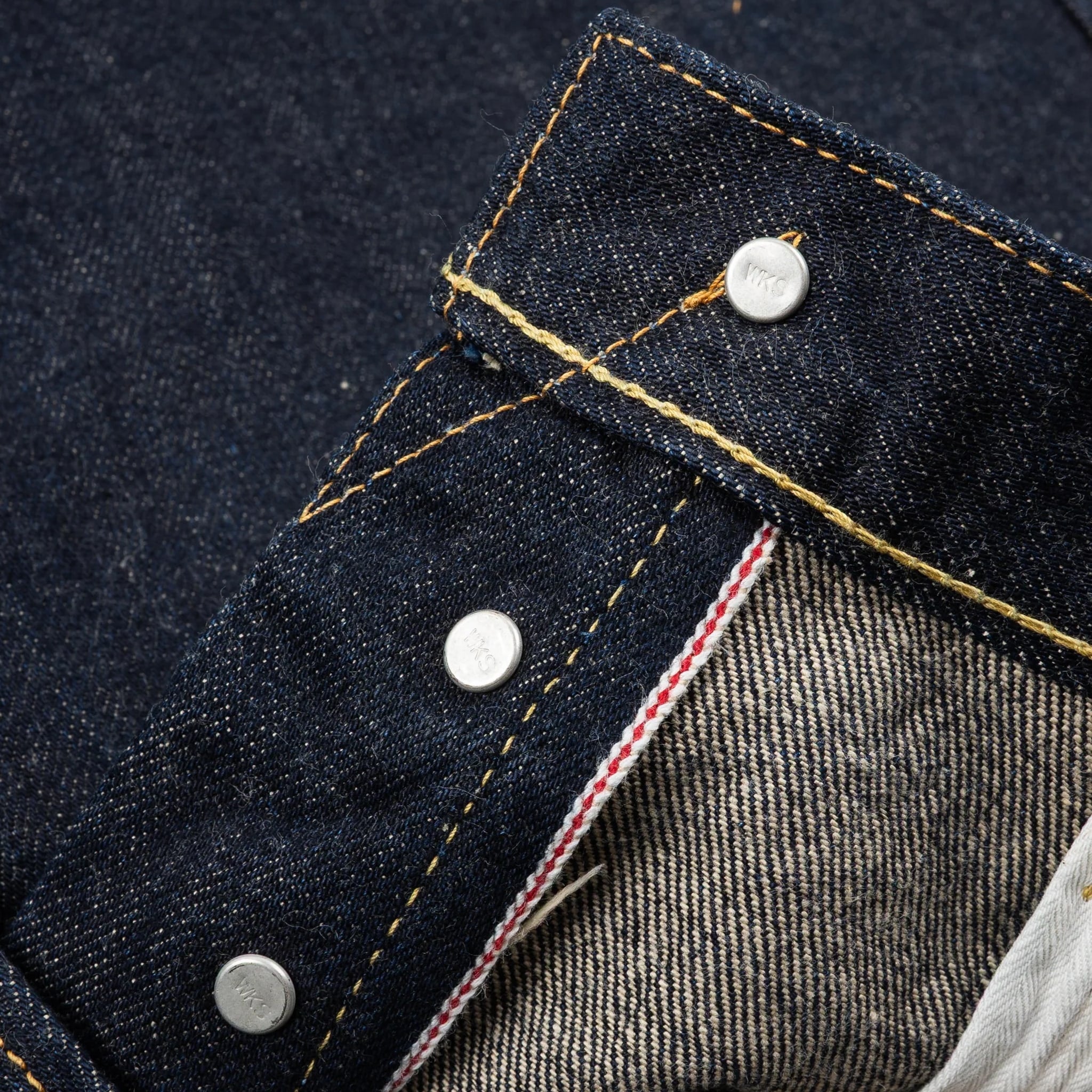 IH-634N 17oz Selvedge Denim Straight Cut Jeans - Natural Indigo