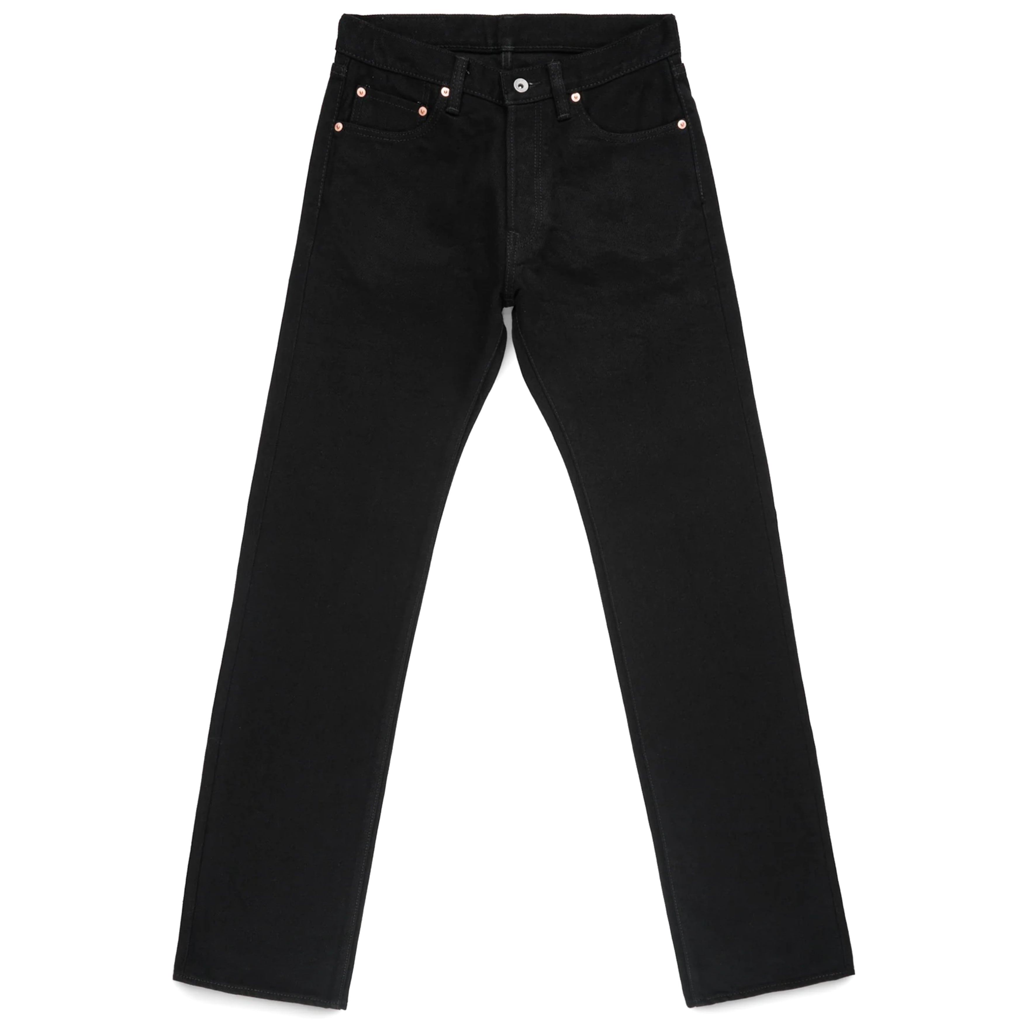 IH-634S-SBG 21oz Selvedge Denim Straight Cut Jeans - Superblack (Fades To Grey)