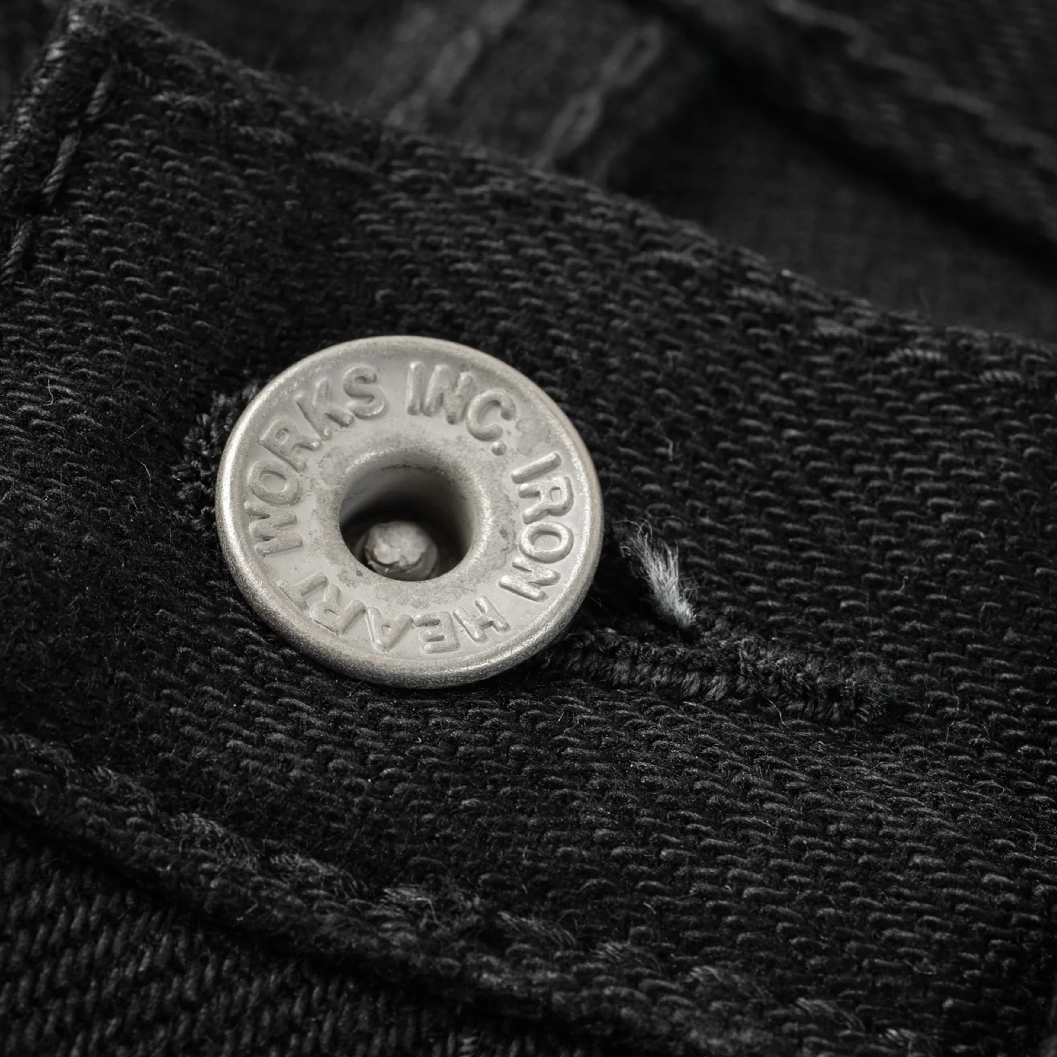 IH-634S-SBG 21oz Selvedge Denim Straight Cut Jeans - Superblack (Fades To Grey)