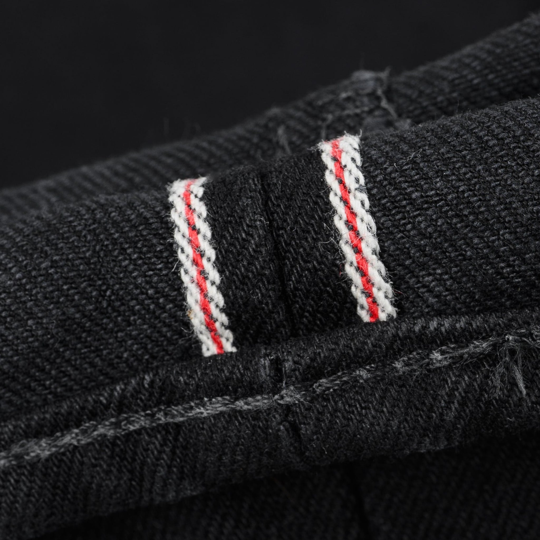 IH-666S-142bb 14oz Selvedge Denim Slim Straight Cut Jeans - Black/Black