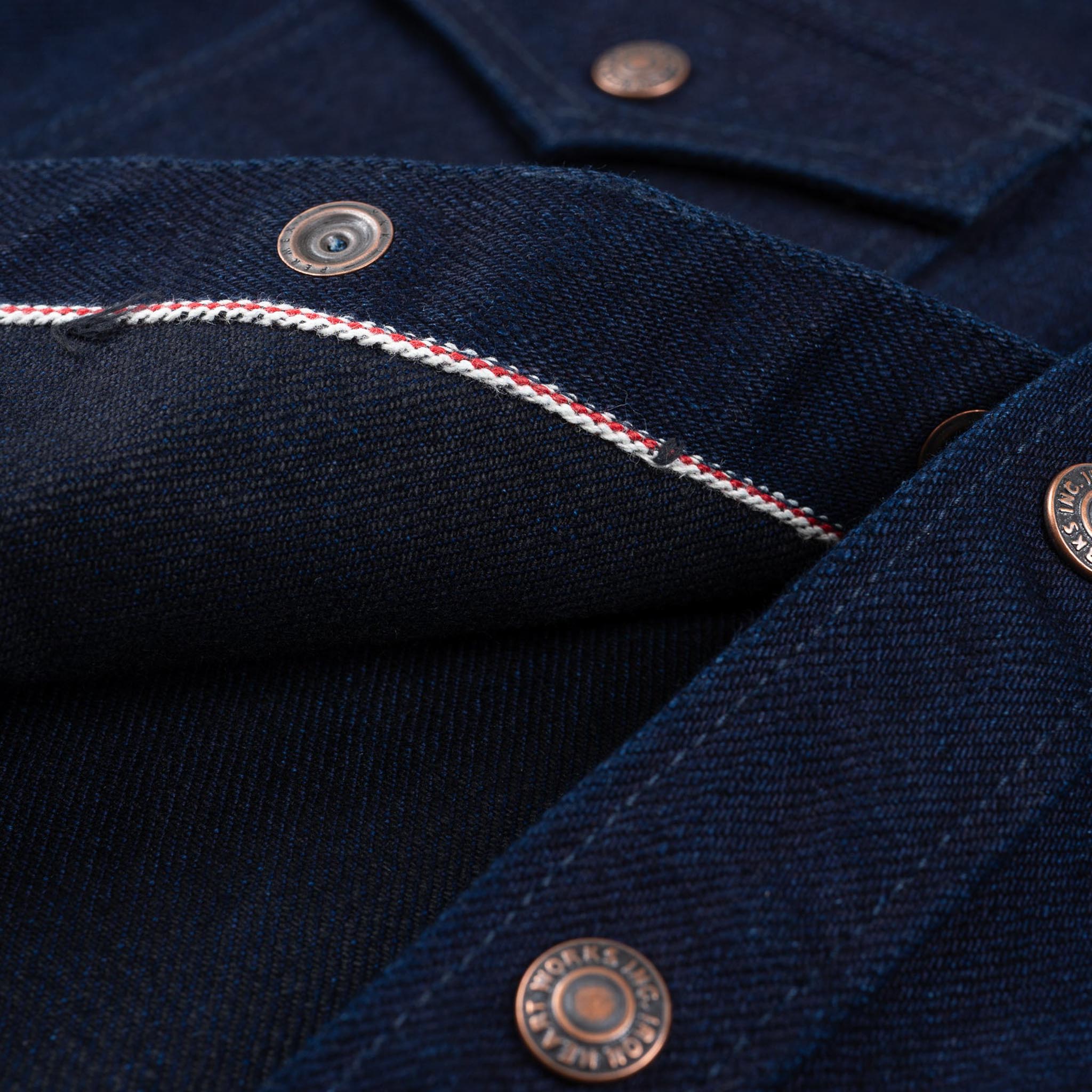 IHSH-409-IB 19oz Selvedge Denim CPO Shirt - Indigo/Black