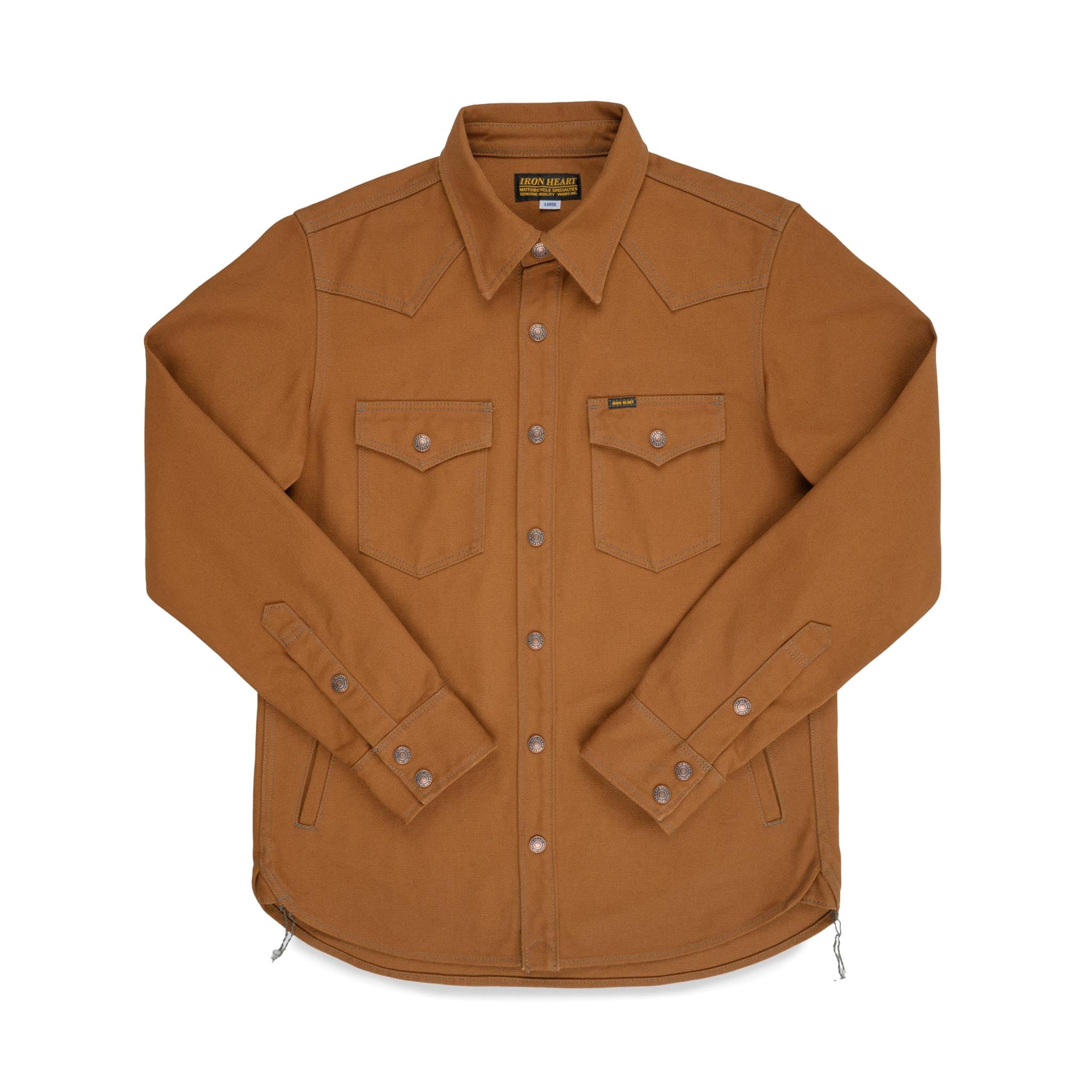 IHSH-422-BRN 17oz Cotton Duck CPO Shirt - Brown