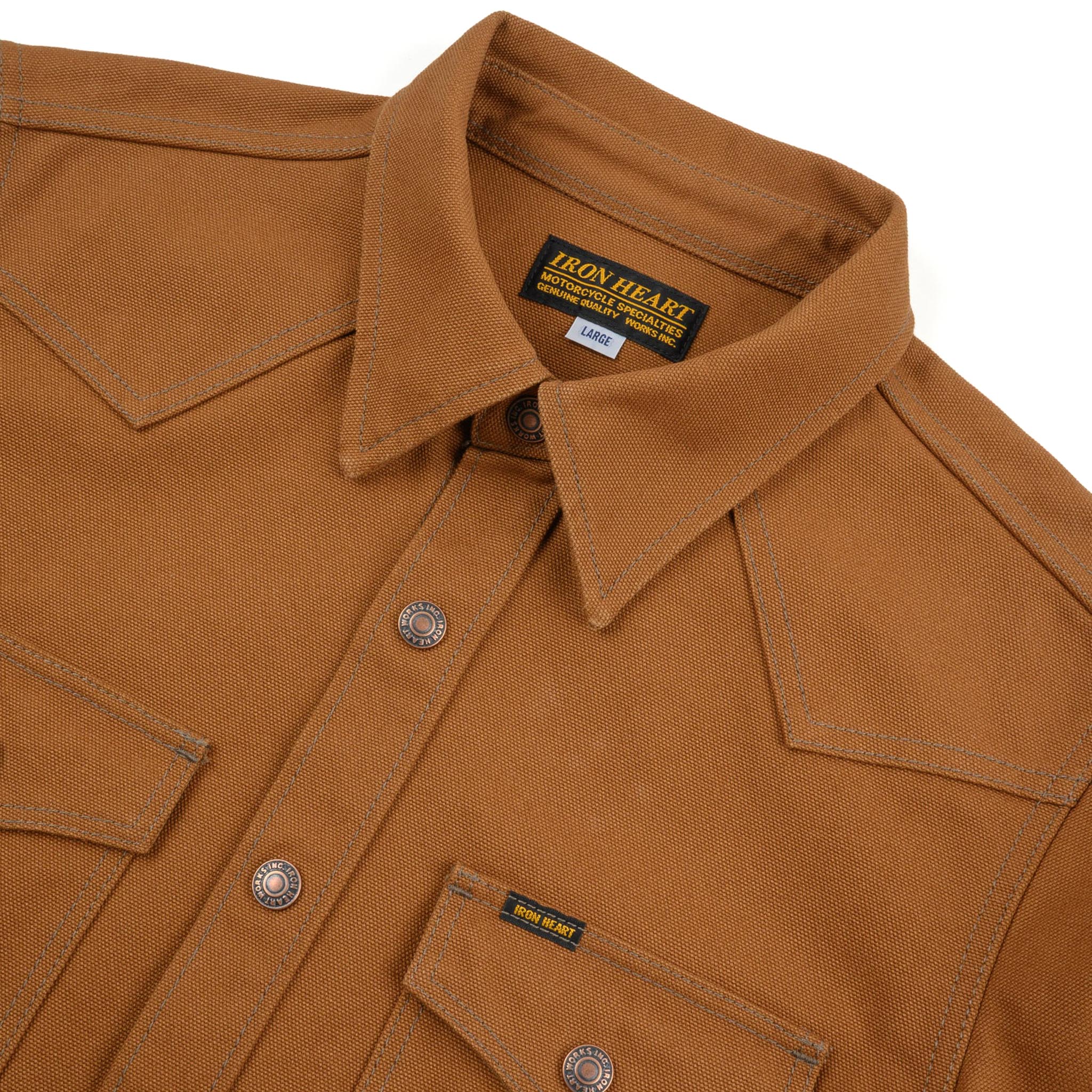 IHSH-422-BRN 17oz Cotton Duck CPO Shirt - Brown