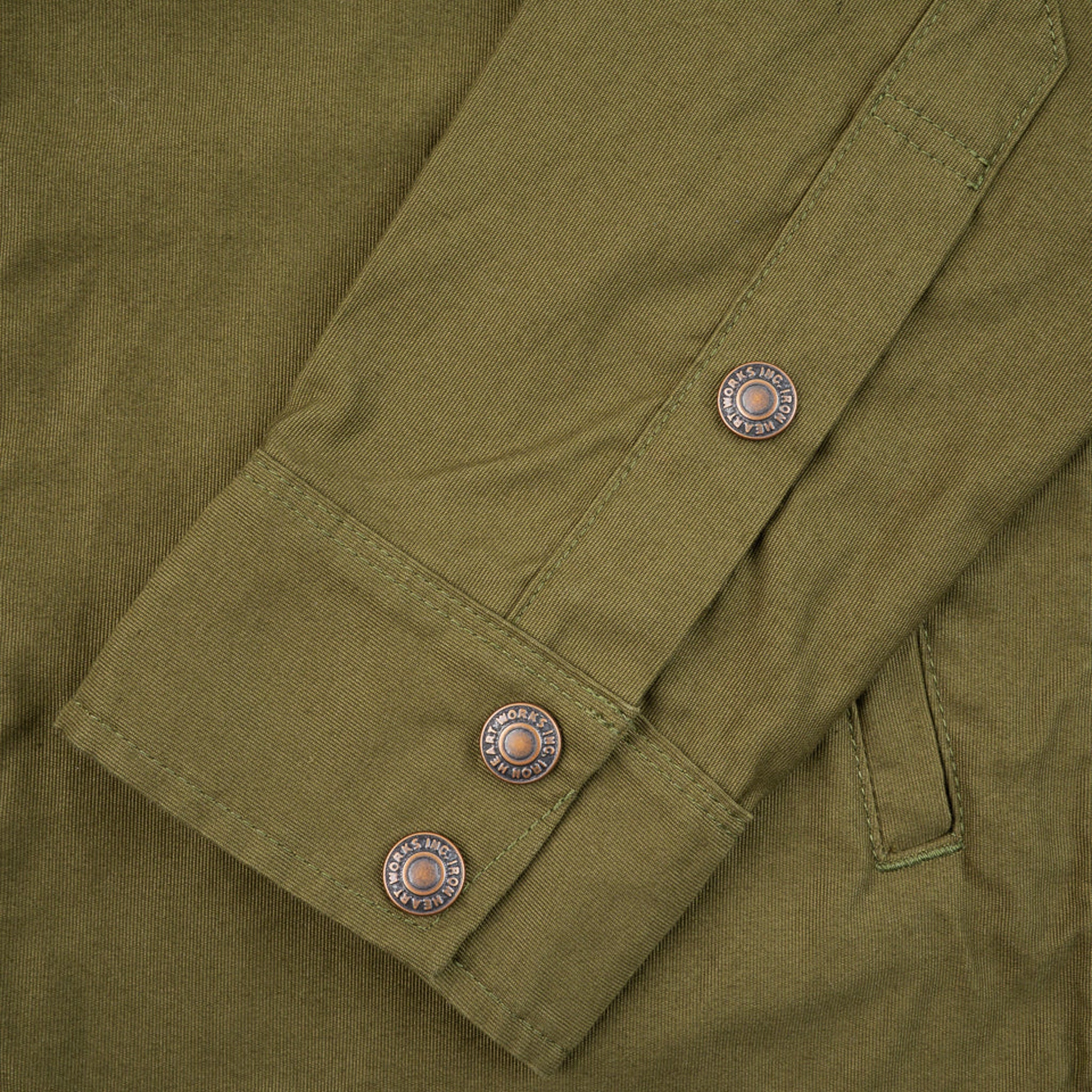 IHSH-425-OLV 8oz Military Whipcord CPO Shirt - OIive