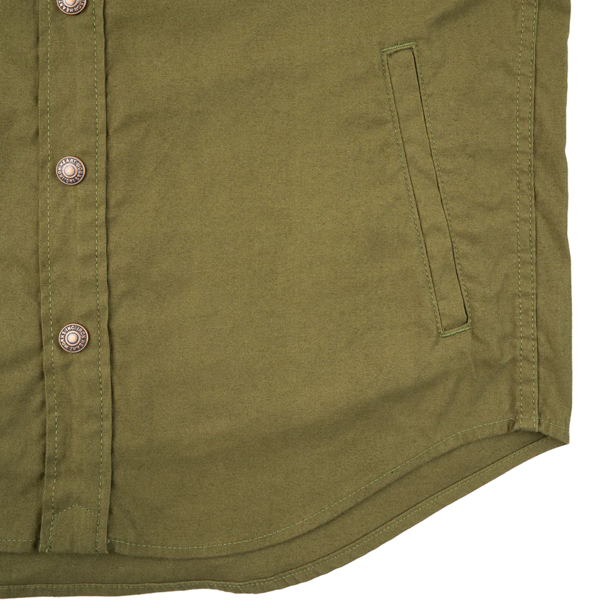 IHSH-425-OLV 8oz Military Whipcord CPO Shirt - OIive