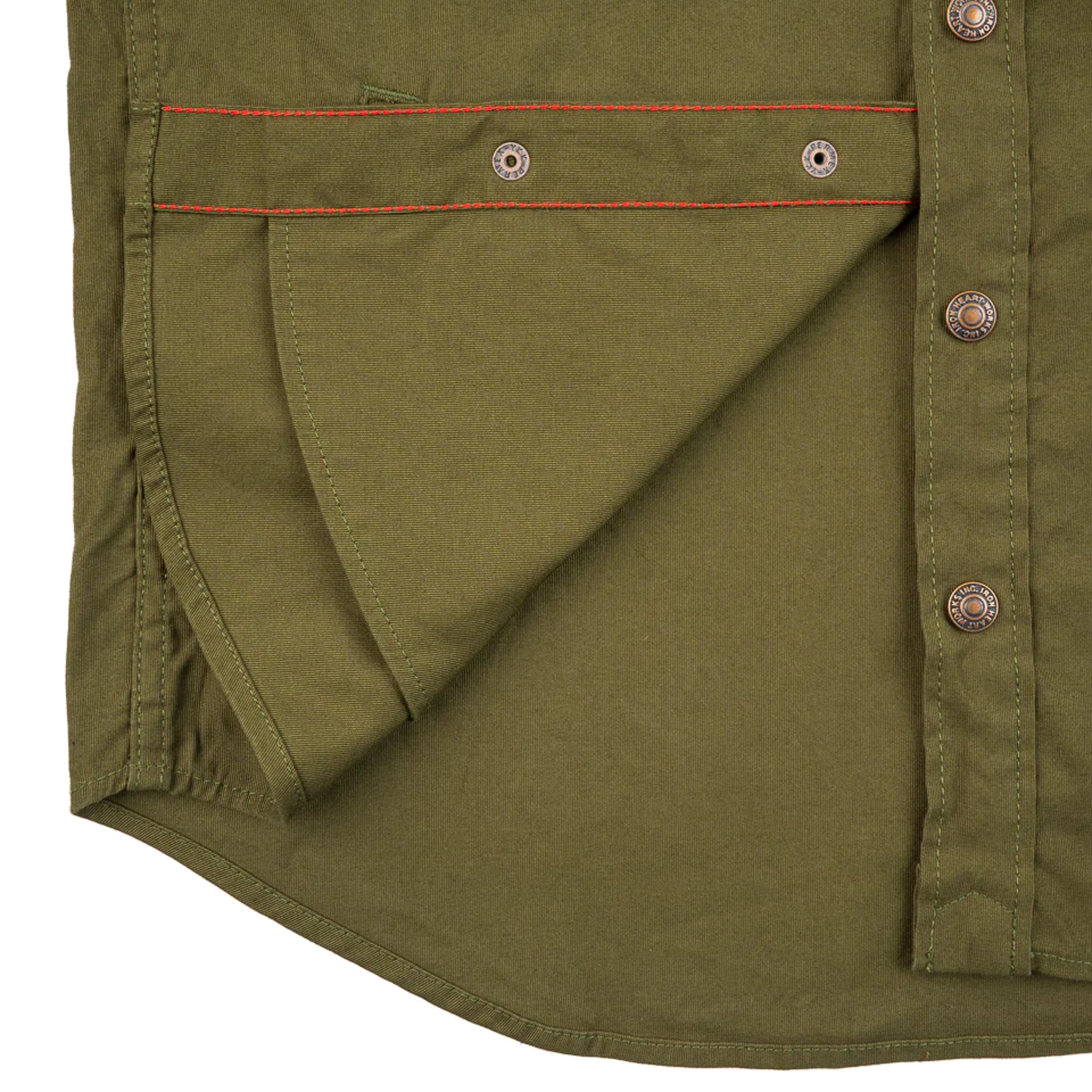 IHSH-425-OLV 8oz Military Whipcord CPO Shirt - OIive