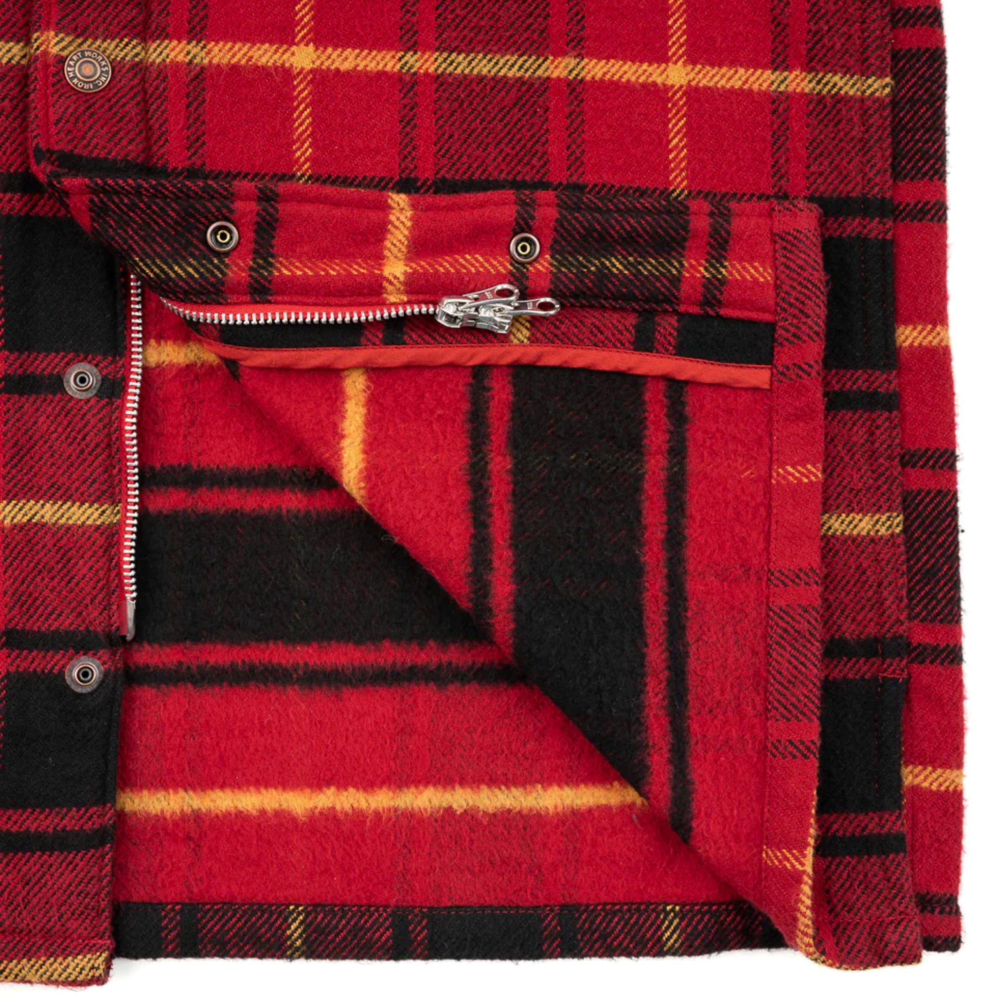 IHSH-433-RED Heavy Flannel Rider’s Overshirt - Red