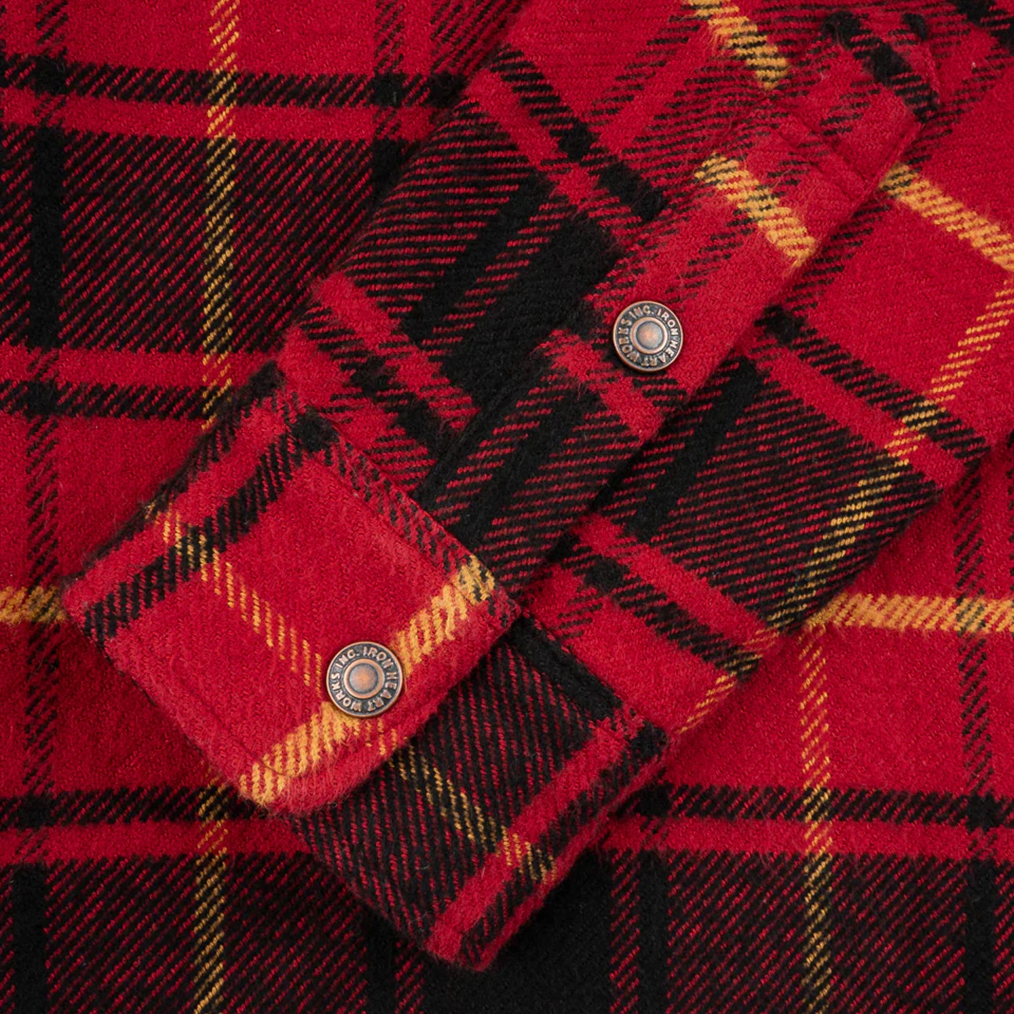 IHSH-433-RED Heavy Flannel Rider’s Overshirt - Red
