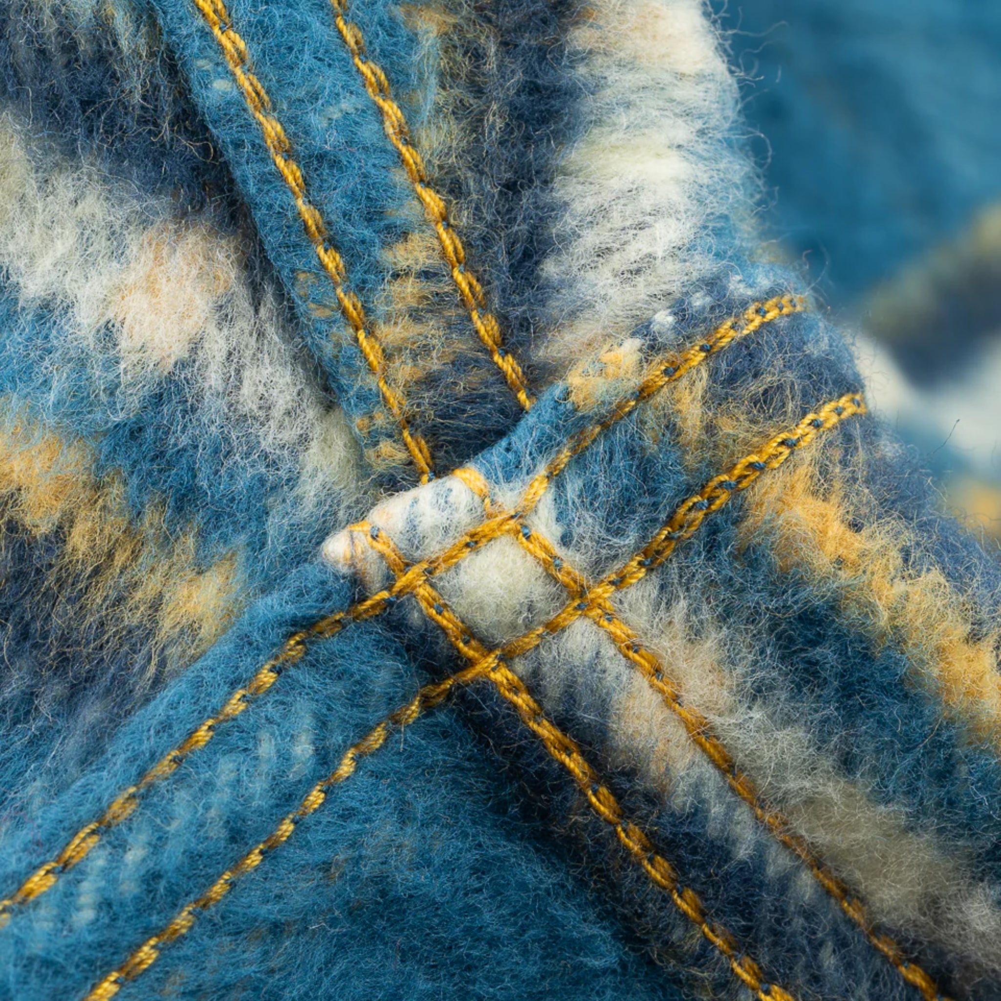 IHSH-435-BLU Ultra Heavy Flannel American Check Work Shirt - Blue