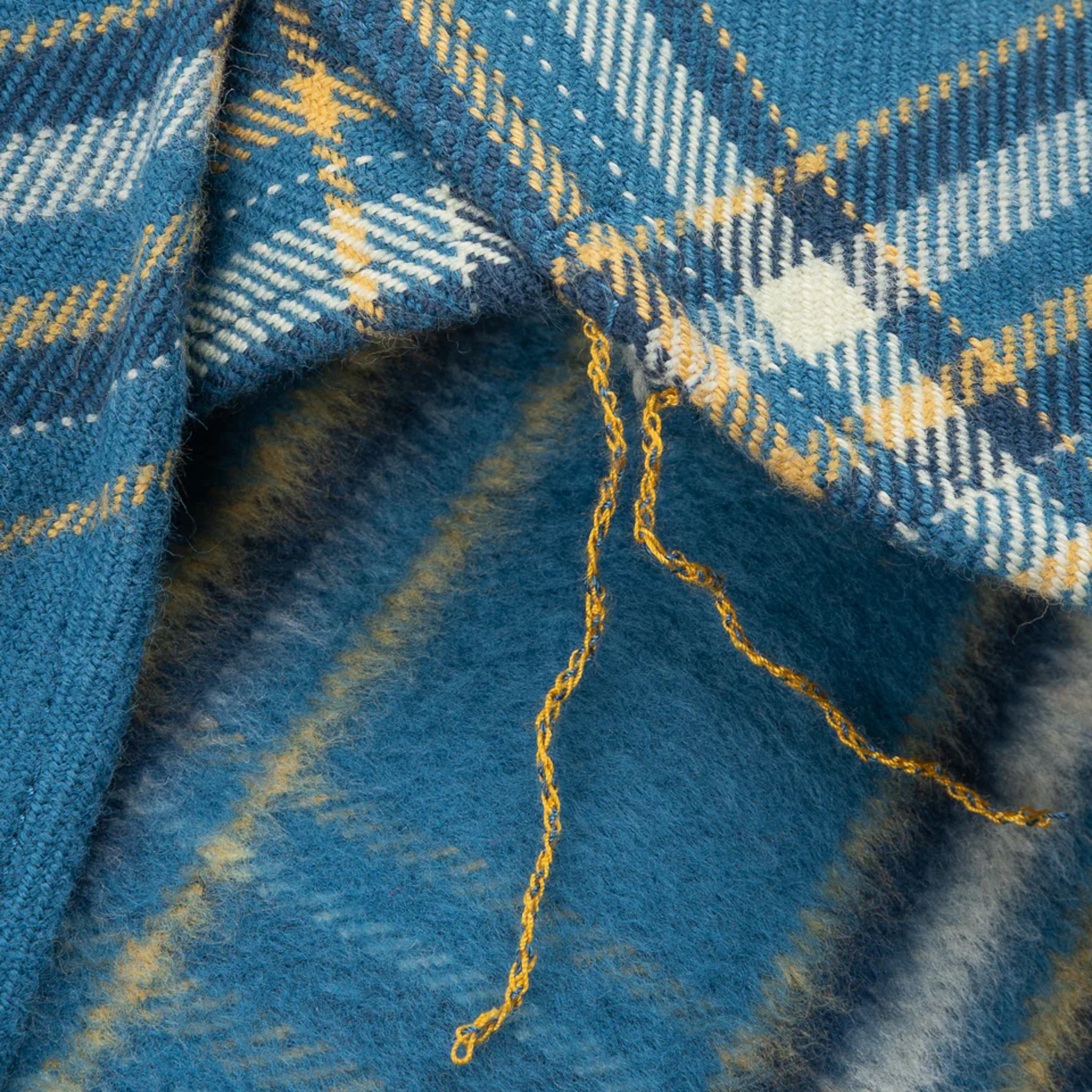 IHSH-435-BLU Ultra Heavy Flannel American Check Work Shirt - Blue