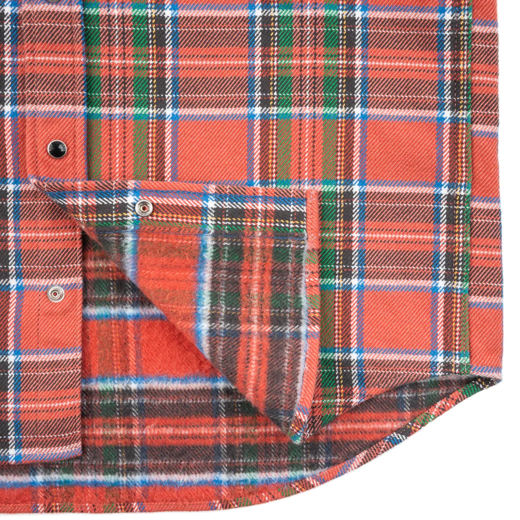 IHSH-436-RED Ultra Heavy Flannel American Check Western Shirt - Red