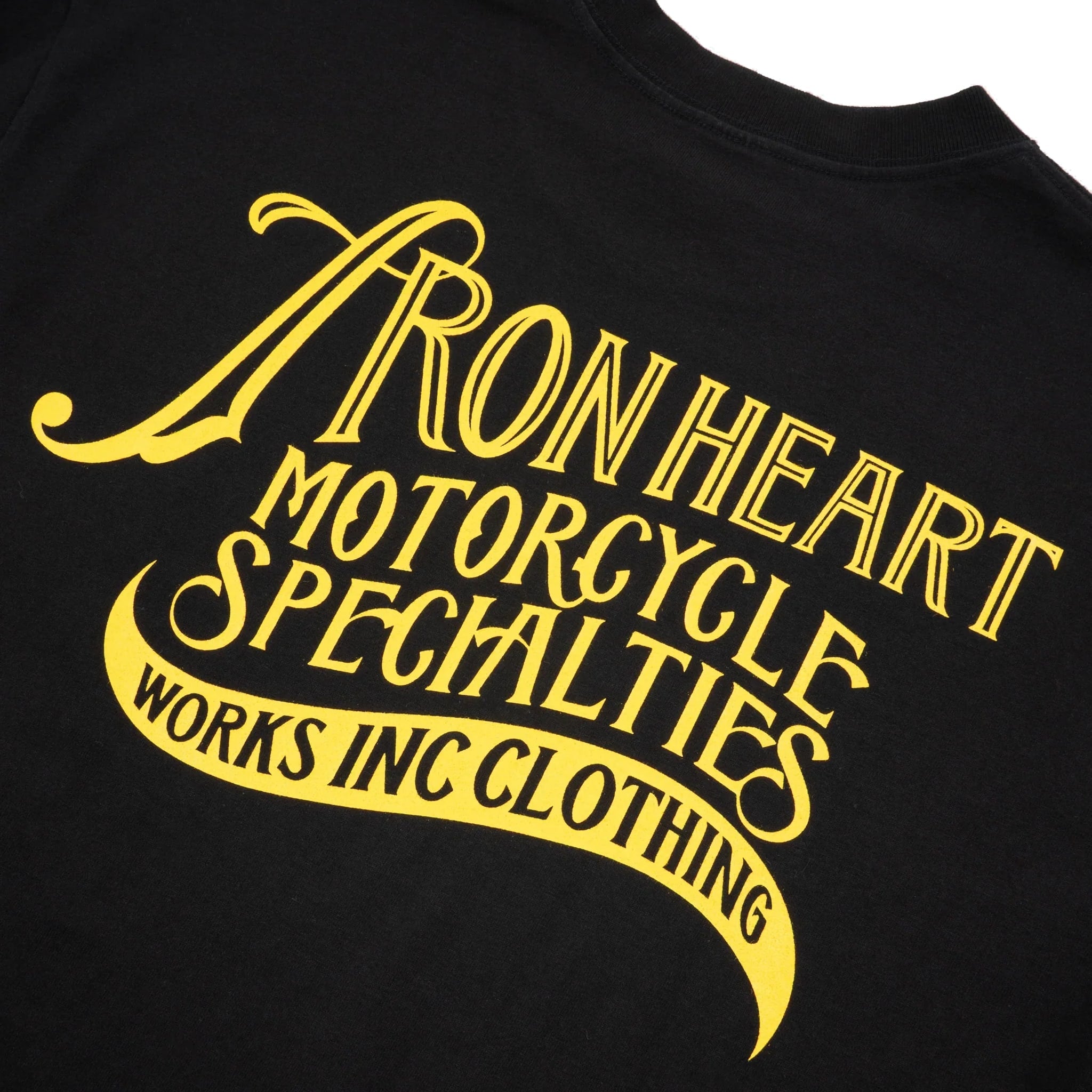 IHT-2501-BLK 7.5oz Printed Loopwheel Crew Neck T-Shirt - Black